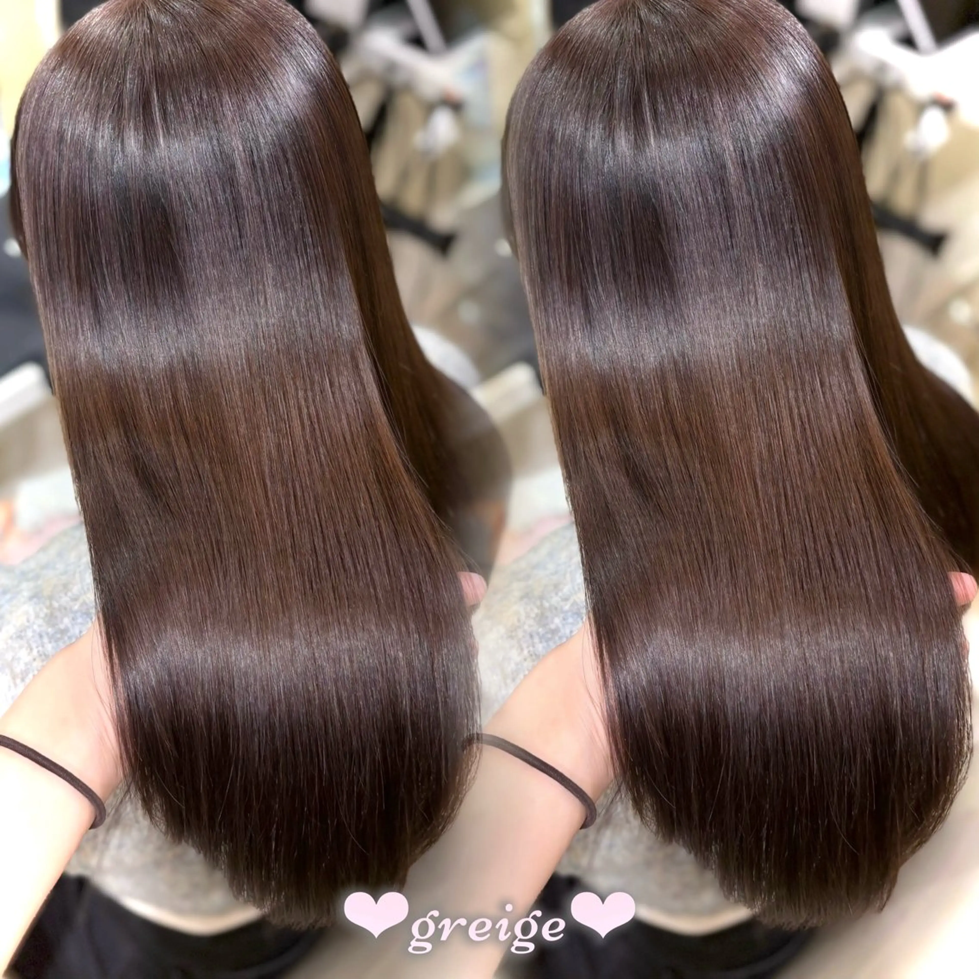 ロング カラー 透明感カラー グレージュ カット ヘアカラー トリートメント 新宿/透明感カラー /韓国ヘアKANA♡のヘアスタイル