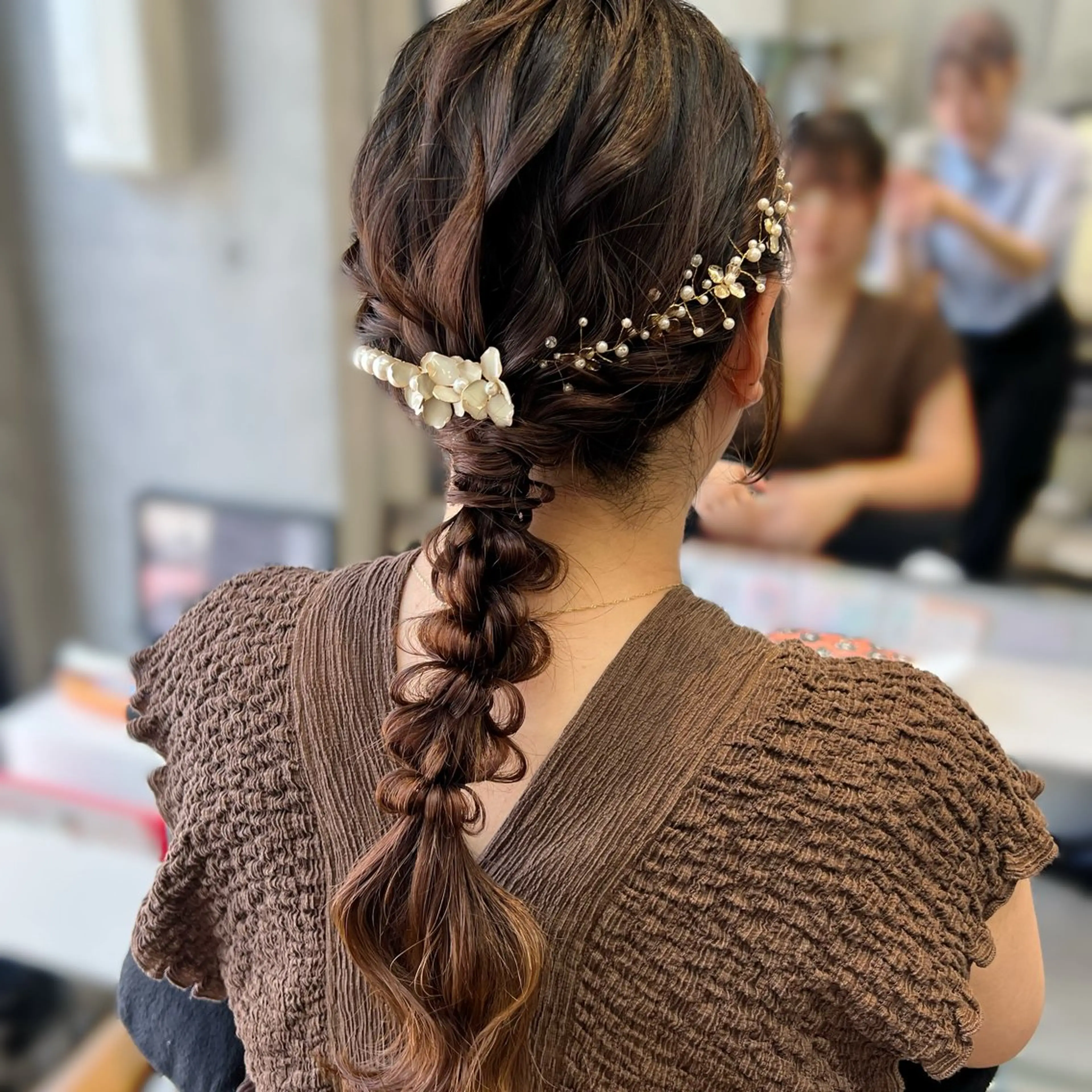 ヘアアレンジ ヘアセット カコ/レイヤーカット ヘアアレンジのヘアスタイル