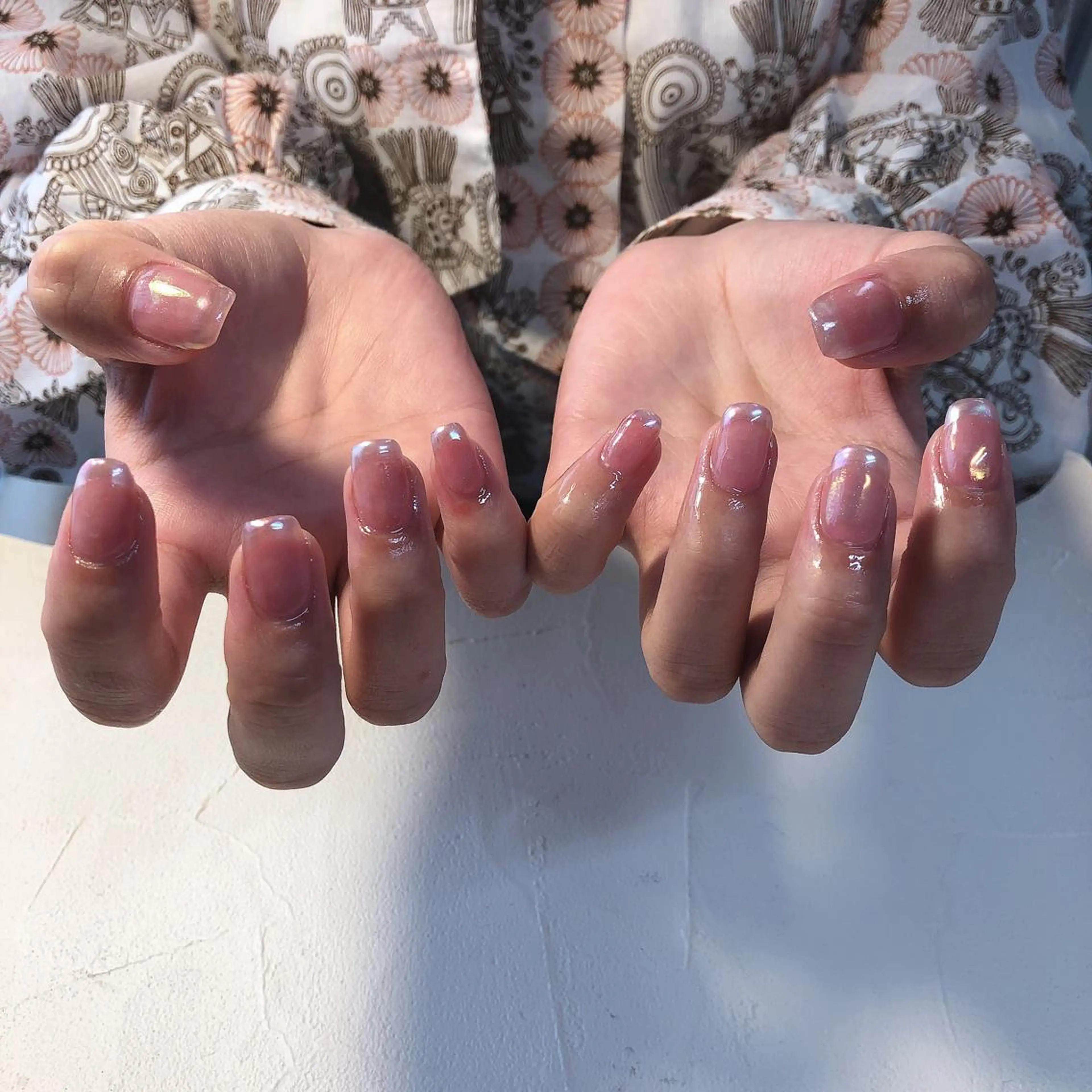 ネイル オーロラネイル フレンチネイル nails 🎀meのネイルデザイン