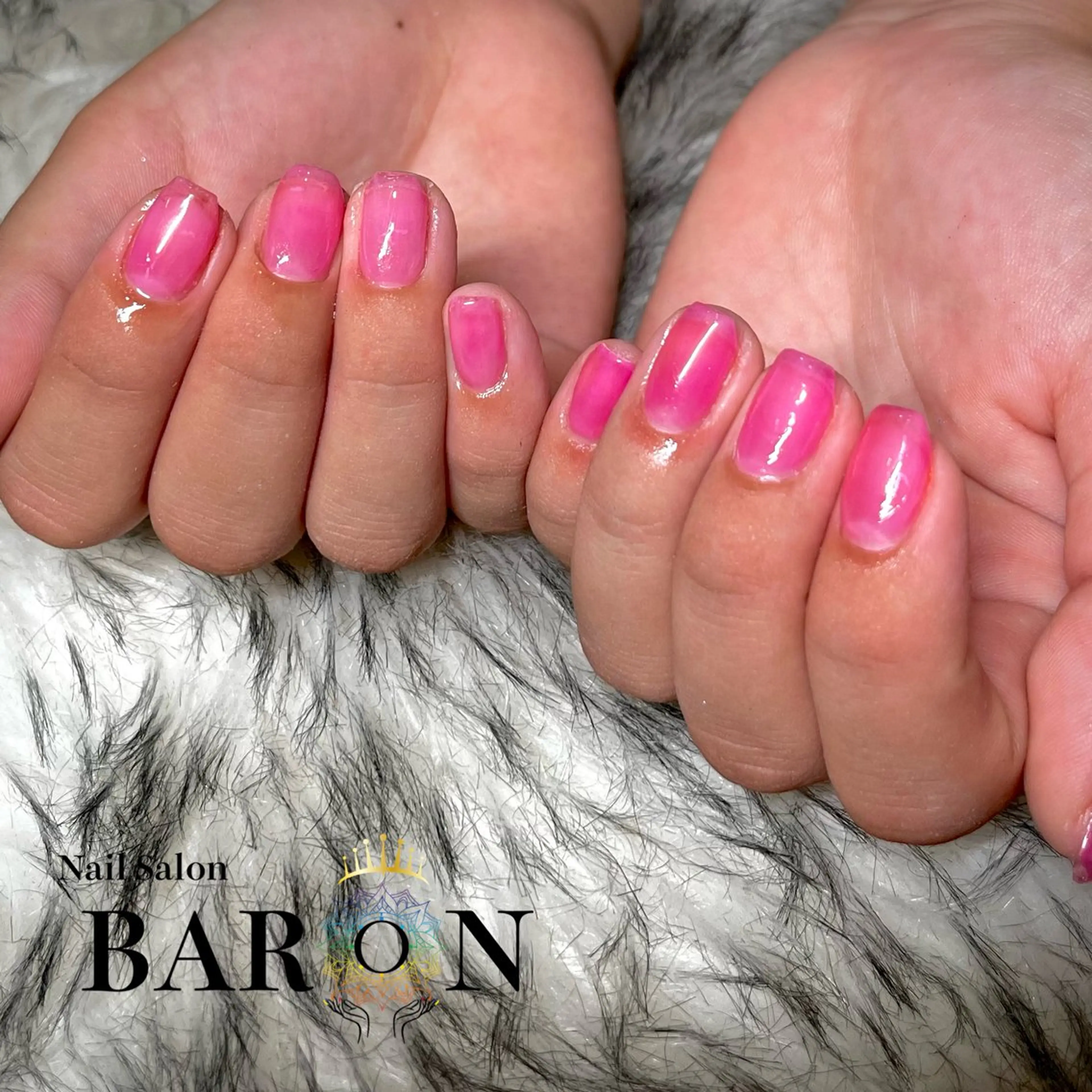 ネイル ピンク ハンドネイル ☆SAKI☆ BARON 店長のネイルデザイン