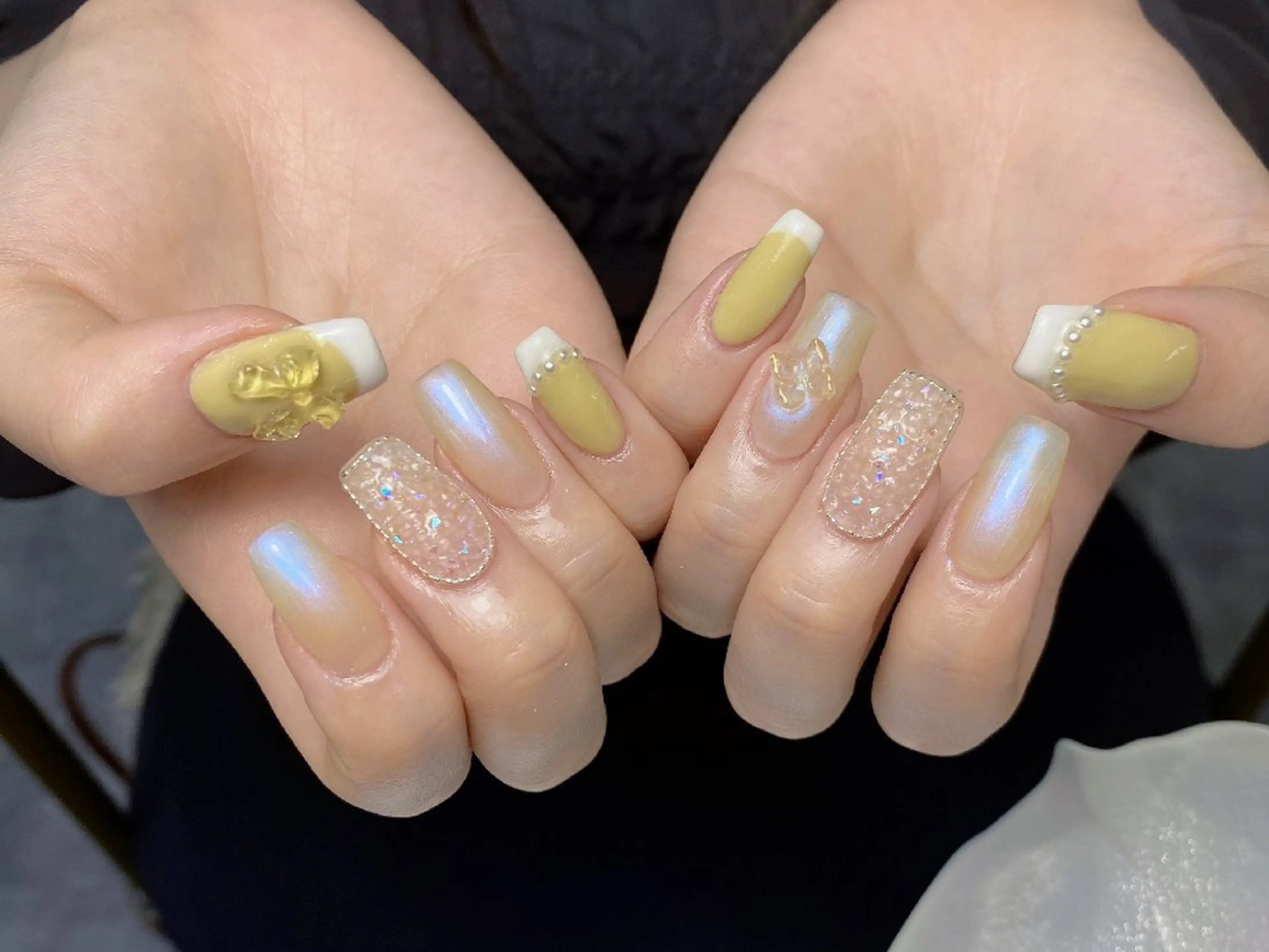 ネイル クリアネイル フラッシュネイル フットネイル フレンチネイル ジェルネイル ハンドネイル UM Nail Salonのネイルデザイン