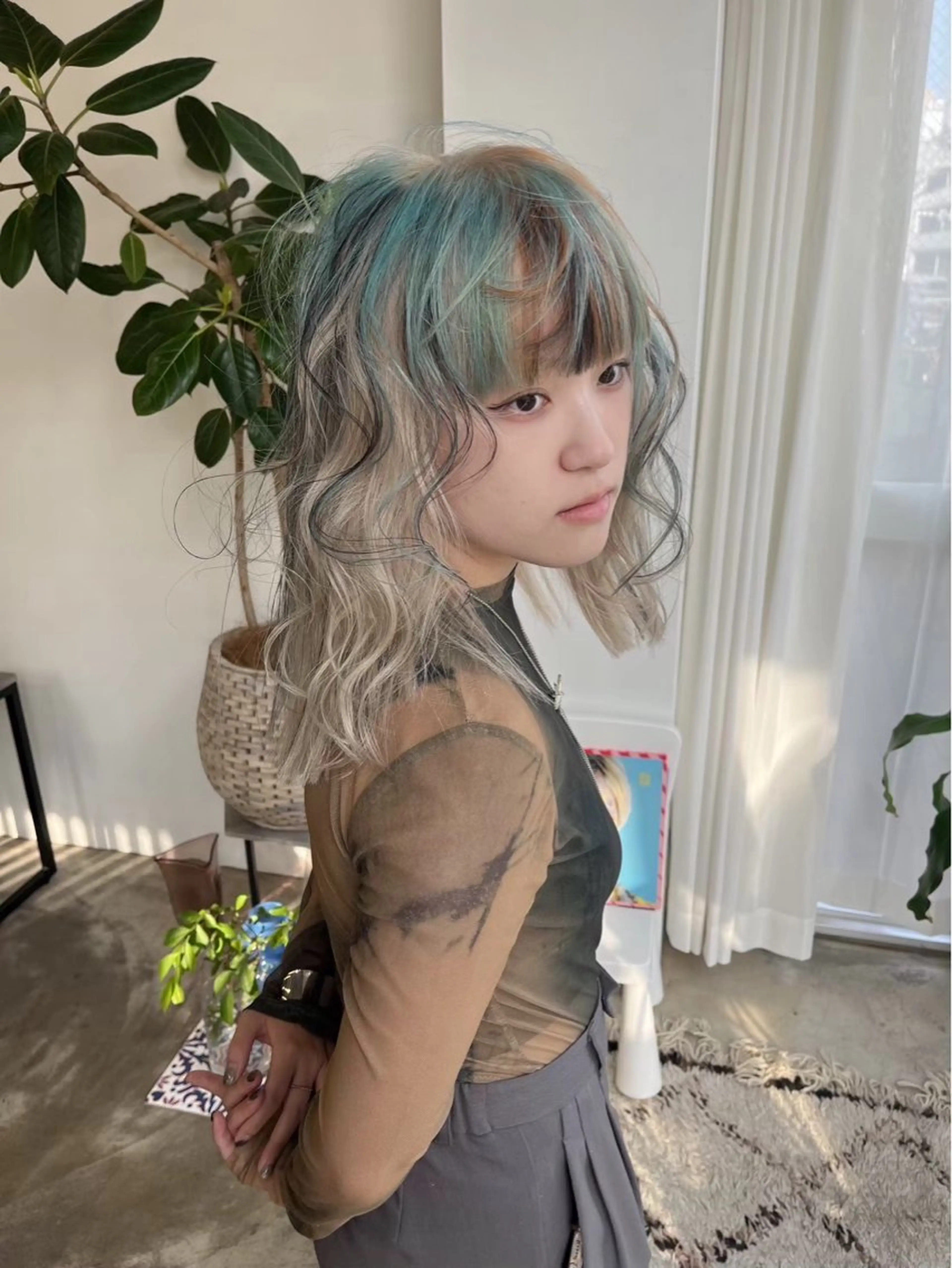 ミディアム ness rinaのヘアスタイル