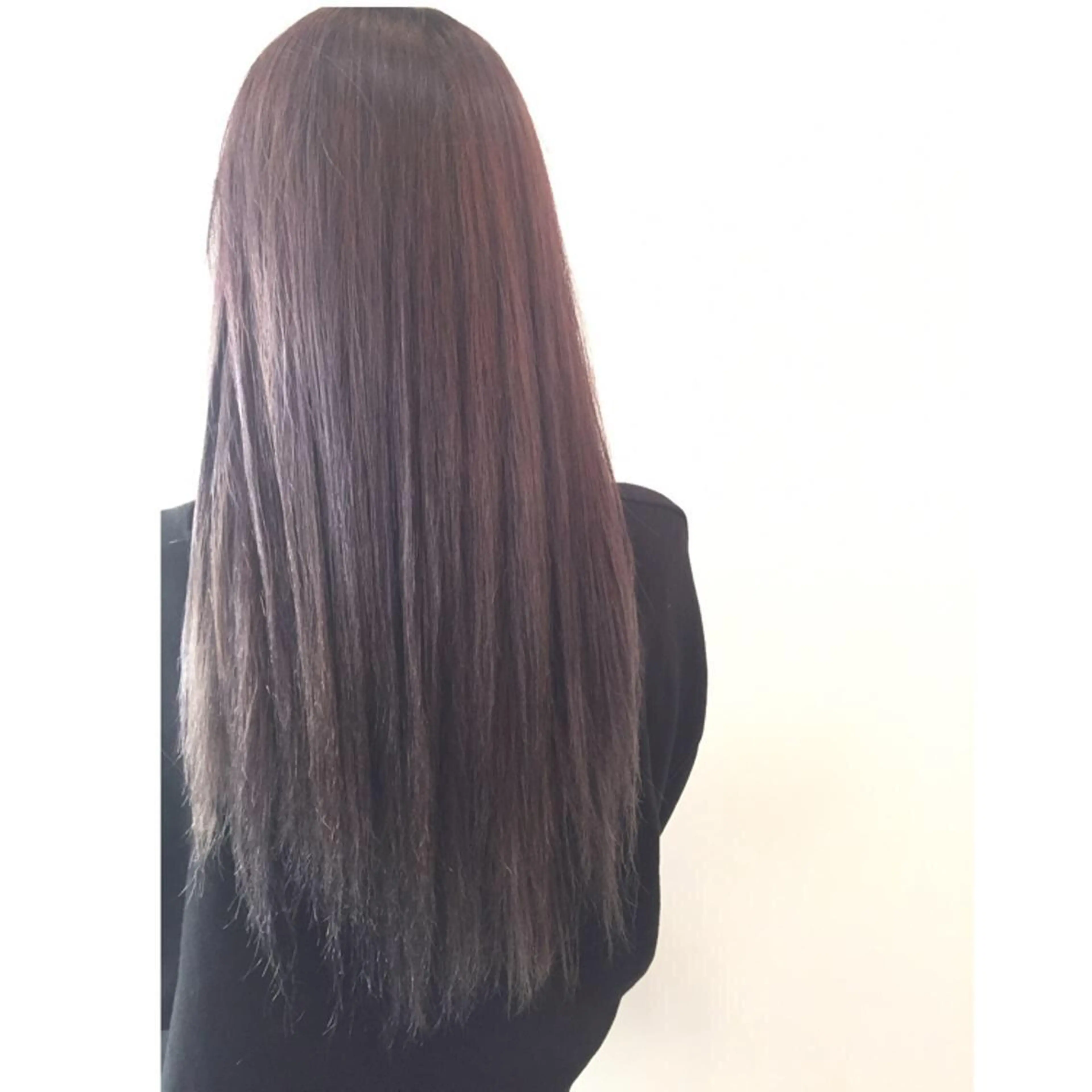 ロング カラー グレージュ バイオレットカラー バイオレットグレージュ にった みずきのヘアスタイル