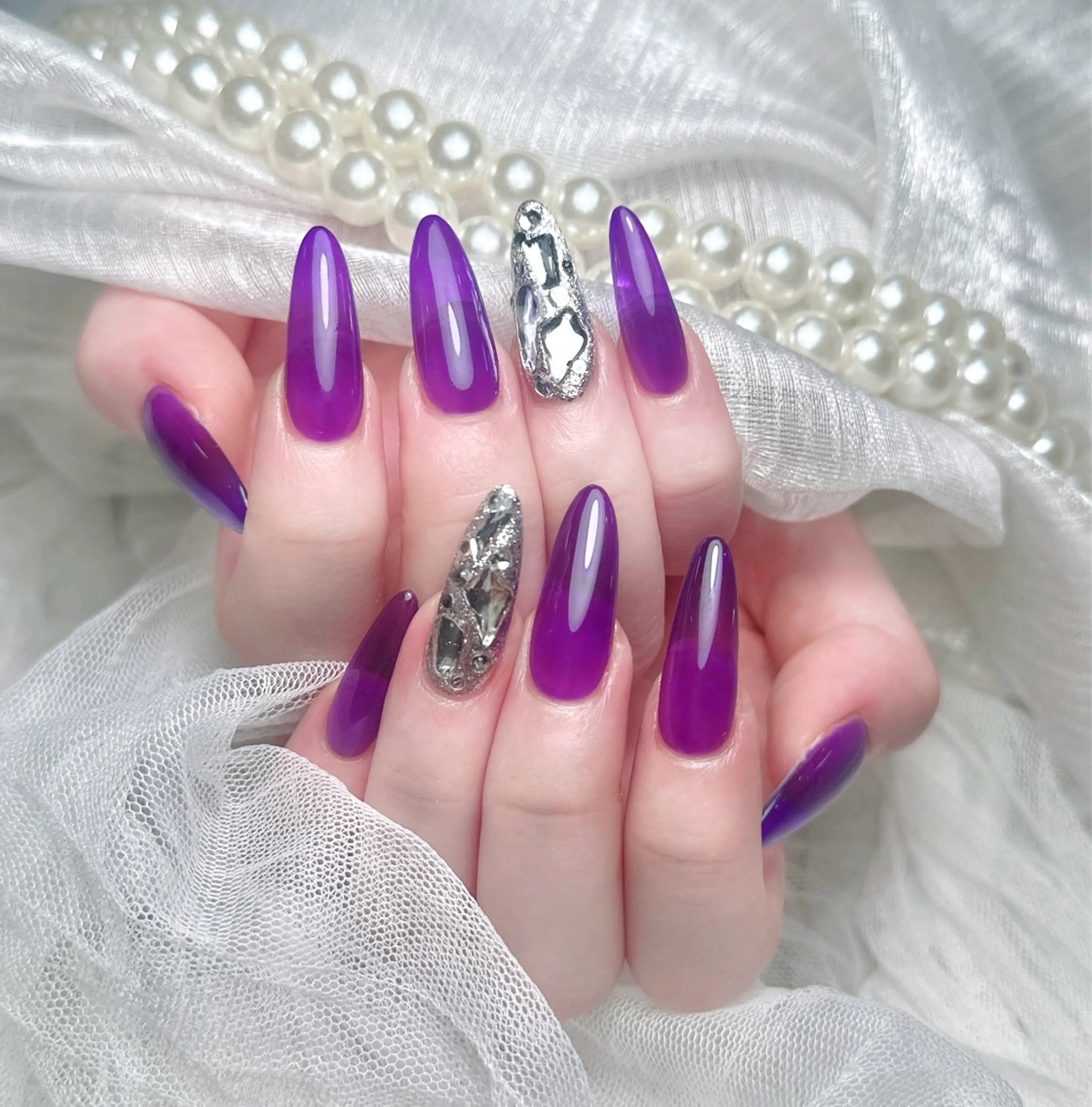 チップ長さだし持ち込みデザイン4本の写真