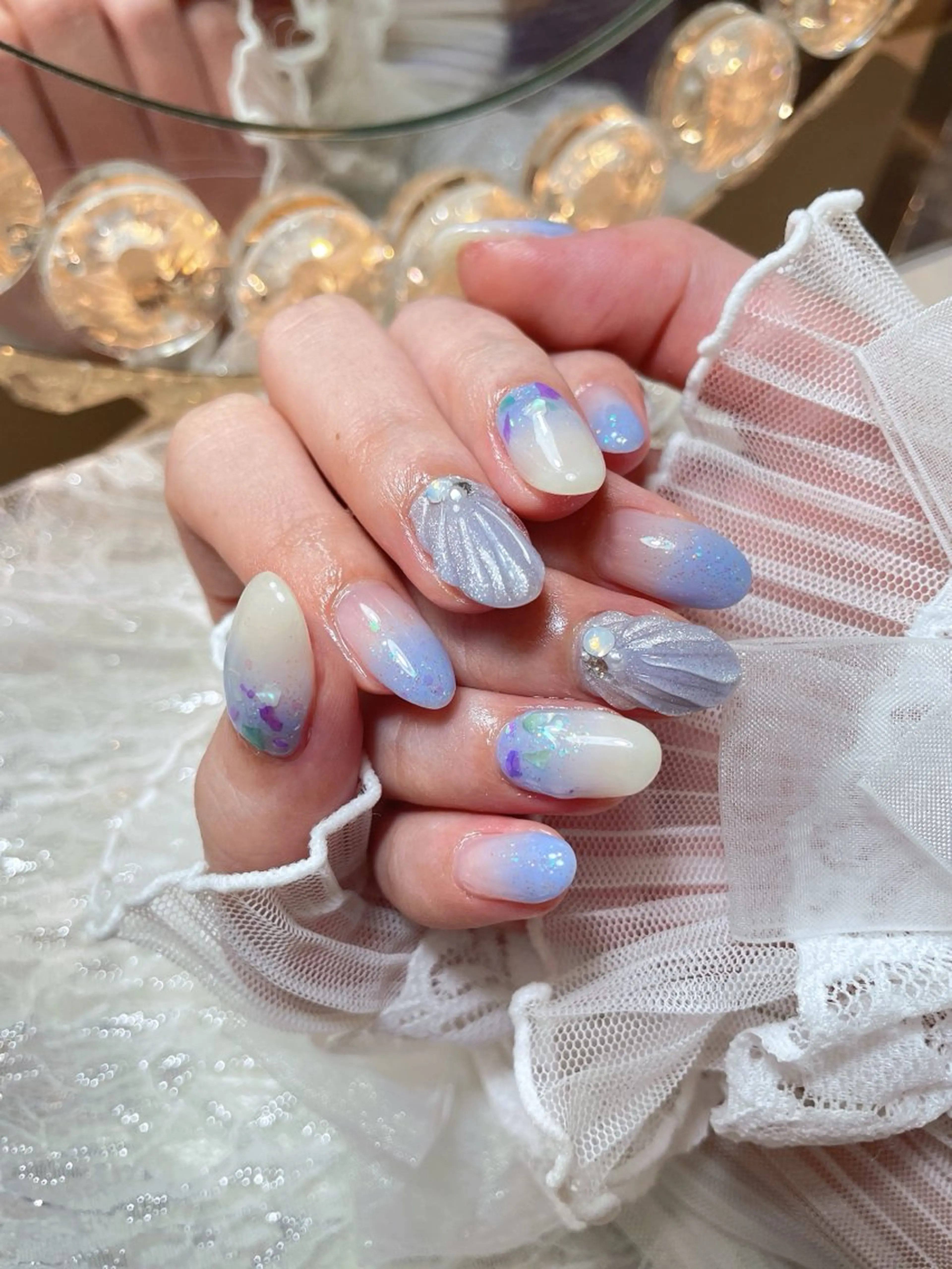 ネイル 23時まで❤︎韓国、 ワンホンネイルのネイルデザイン