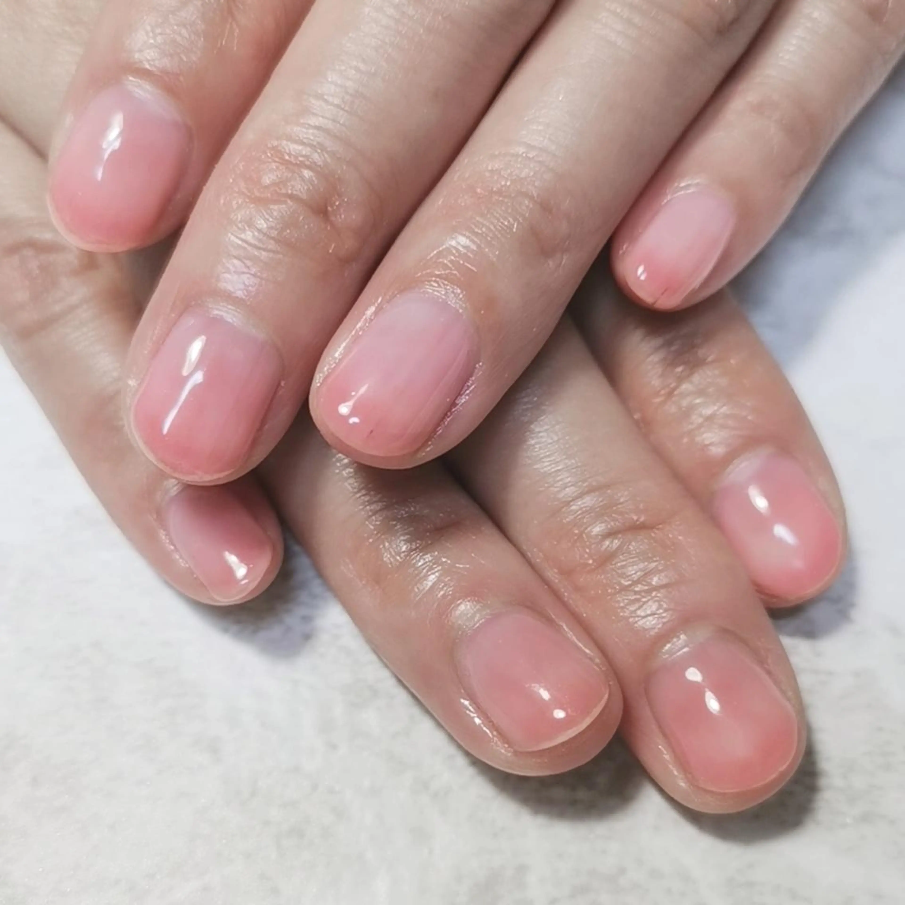 ネイル クリアネイル ピンク ハンドネイル reve あやののネイルデザイン