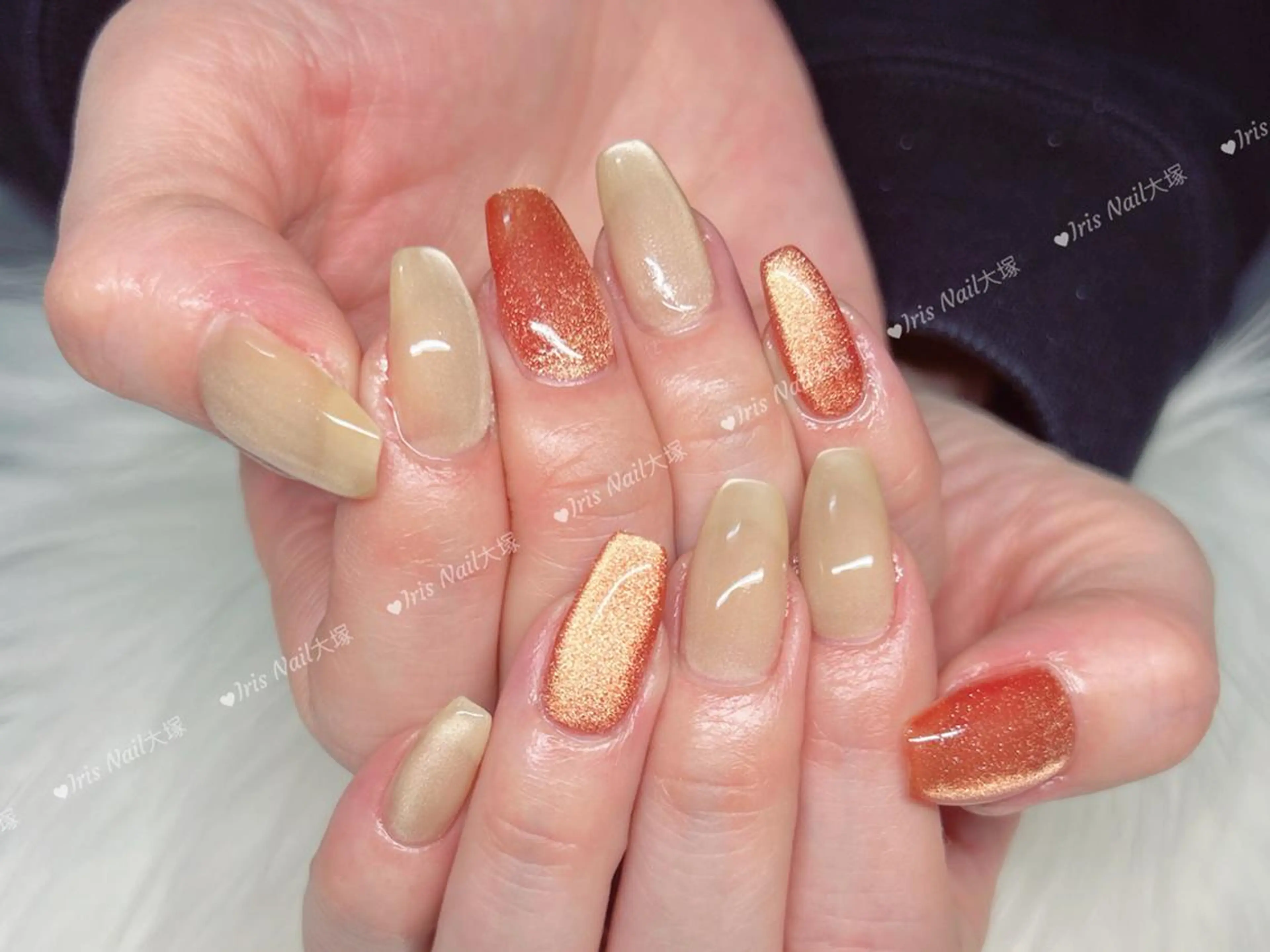 ネイル マグネットネイル ワンカラーネイル ハンドネイル ハンドケア IRIS NAIL大塚のネイルデザイン