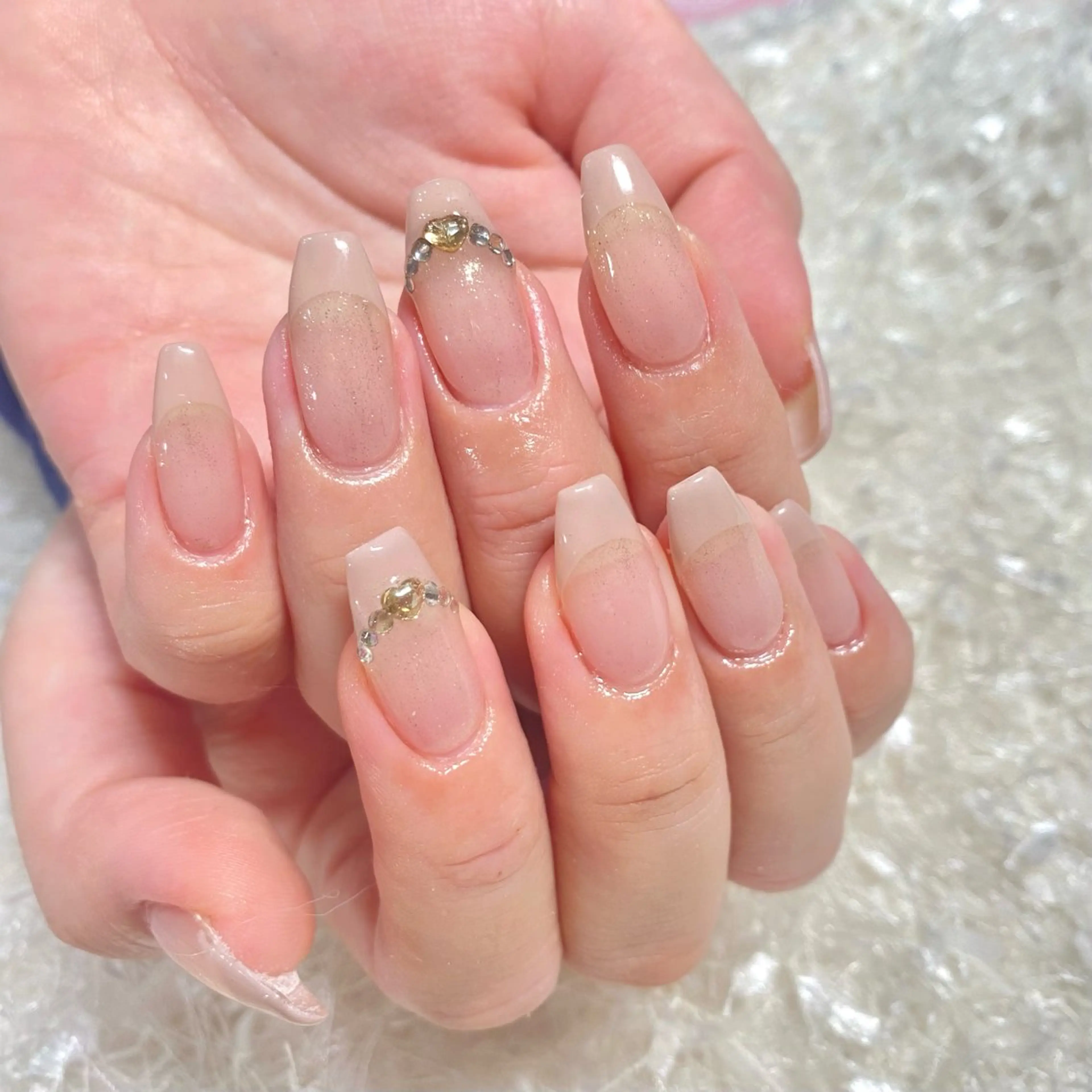 ネイル フレンチネイル ジェルネイル 韓国ネイル ロングネイル パラジェル ハンドネイル BelireMaa Nail&eyeのネイルデザイン