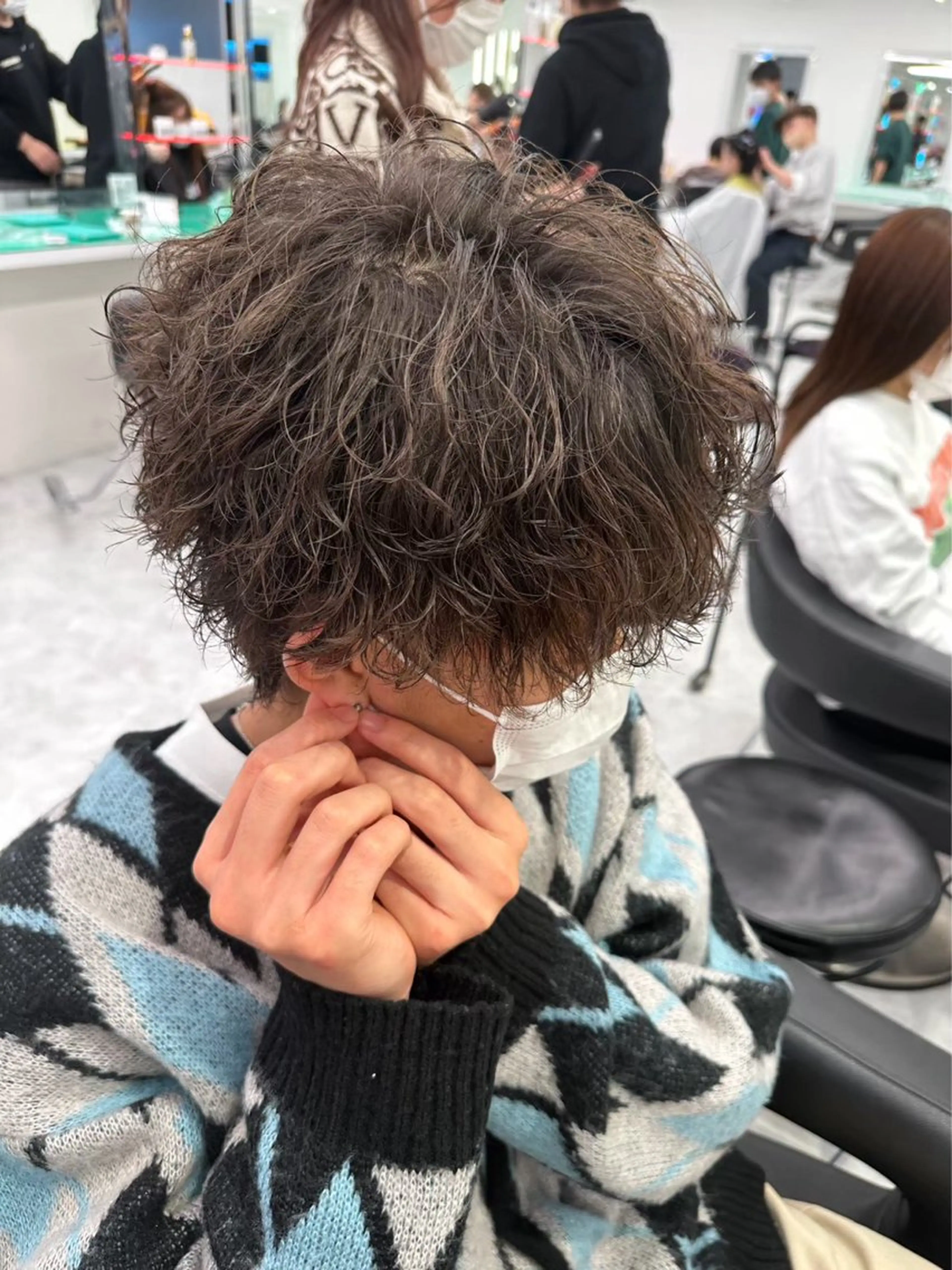 ショート カラー パーマ メンズ メンズパーマ ⚡️メンズ特化⚡️ RYUKIのヘアスタイル