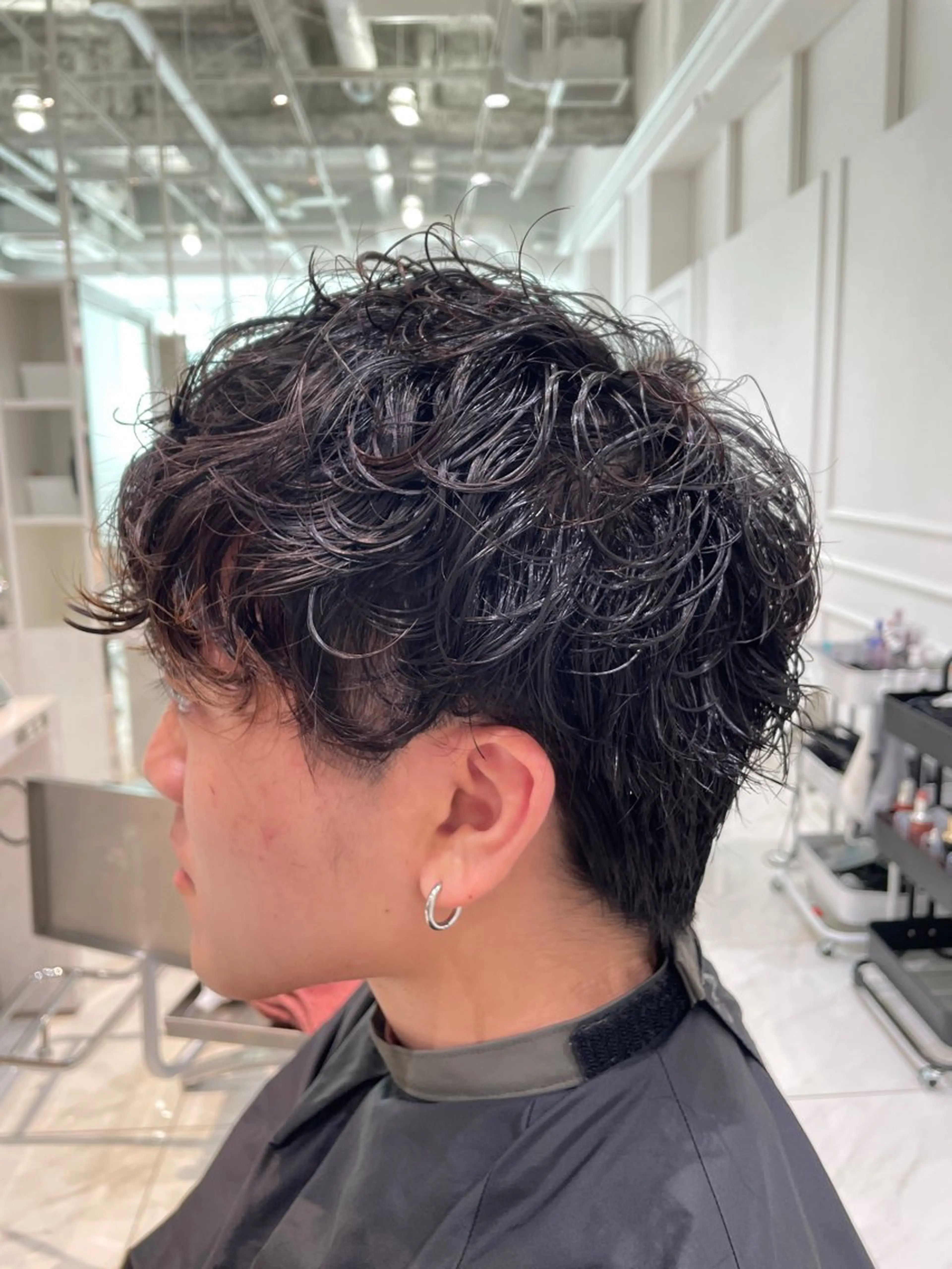 メンズ カット パーマ 女性モデル募集中‼️ メンズパーマ片岡優介のヘアスタイル