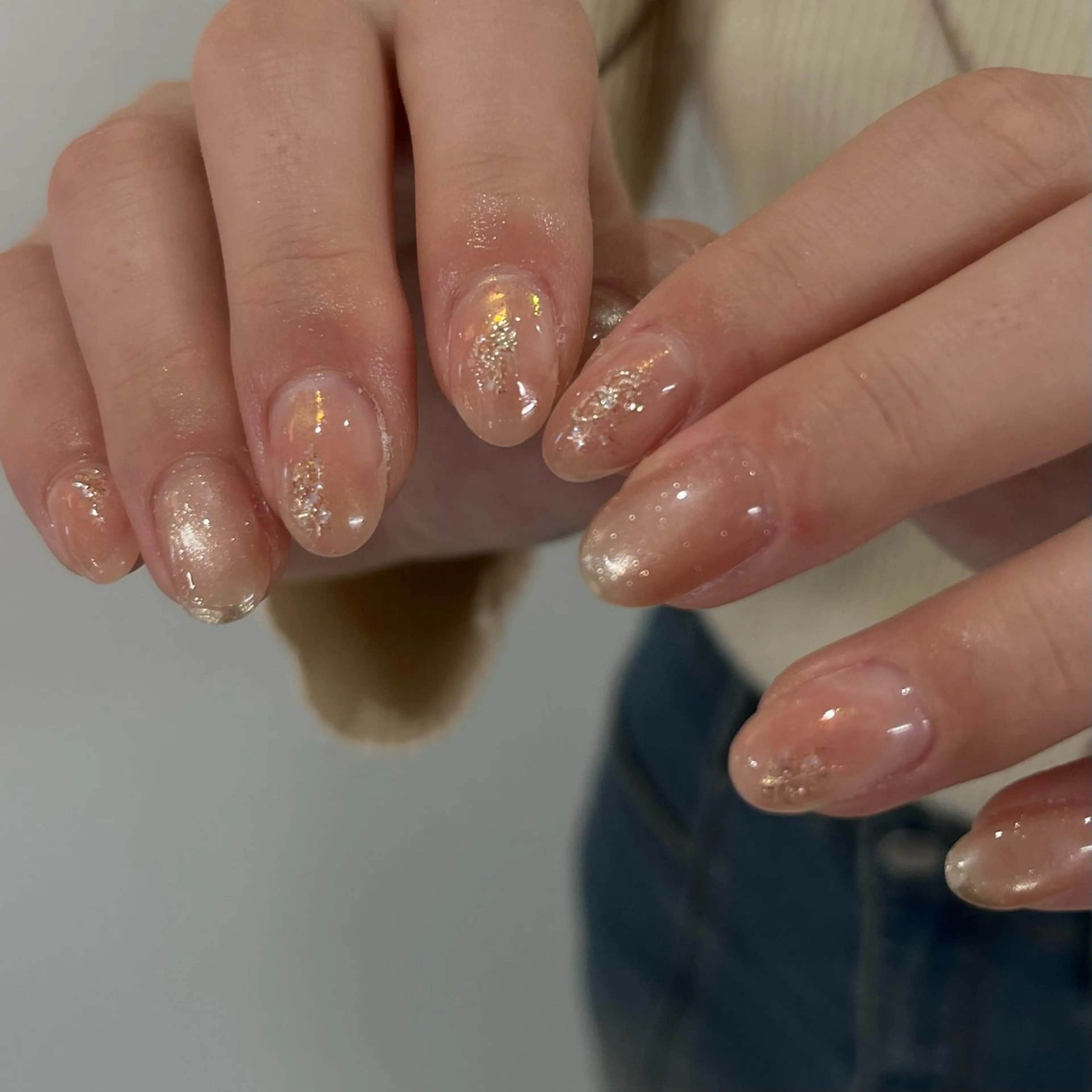 ネイル ハンドネイル Ray. ちゅるん系ニュアンスのネイルデザイン