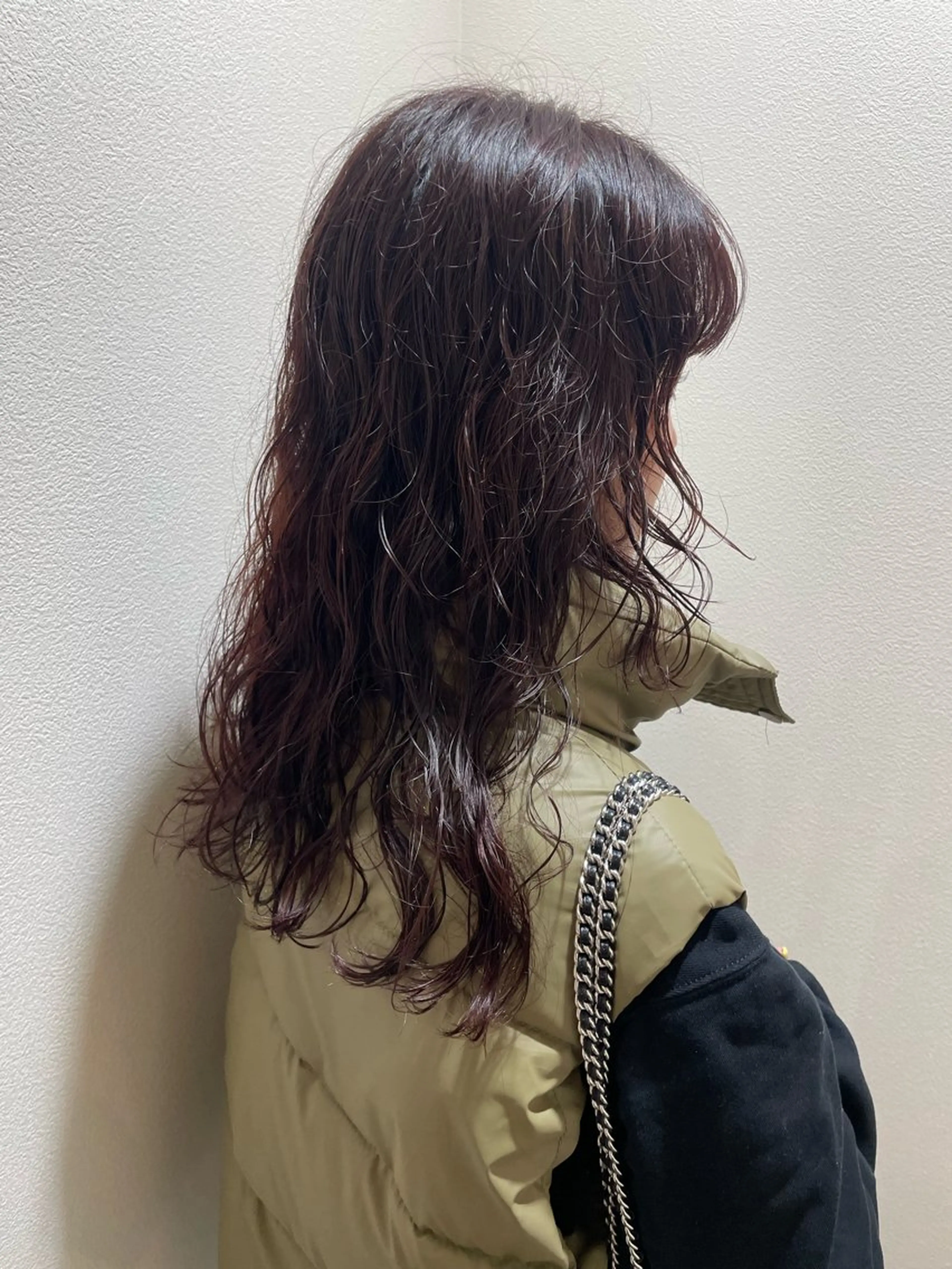 セミロング カラー ブラウンカラー レッドカラー レッドブラウン LEAPS adore都島店所属・みゆう 都島/透明感のヘアスタイル