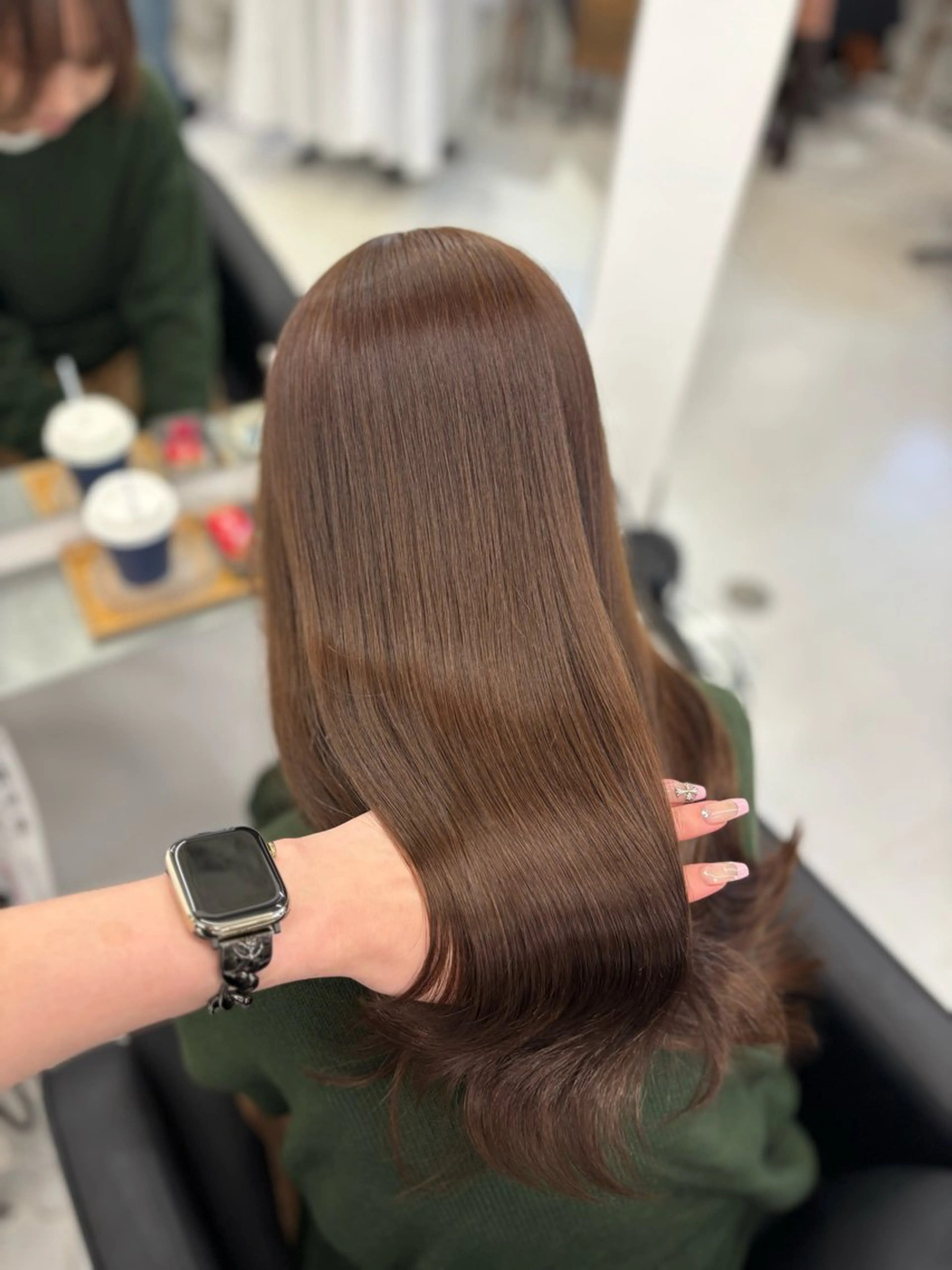 セミロング カット ヘアカラー 赤みなしカラー/梅田 /レイヤー/IORIのヘアスタイル