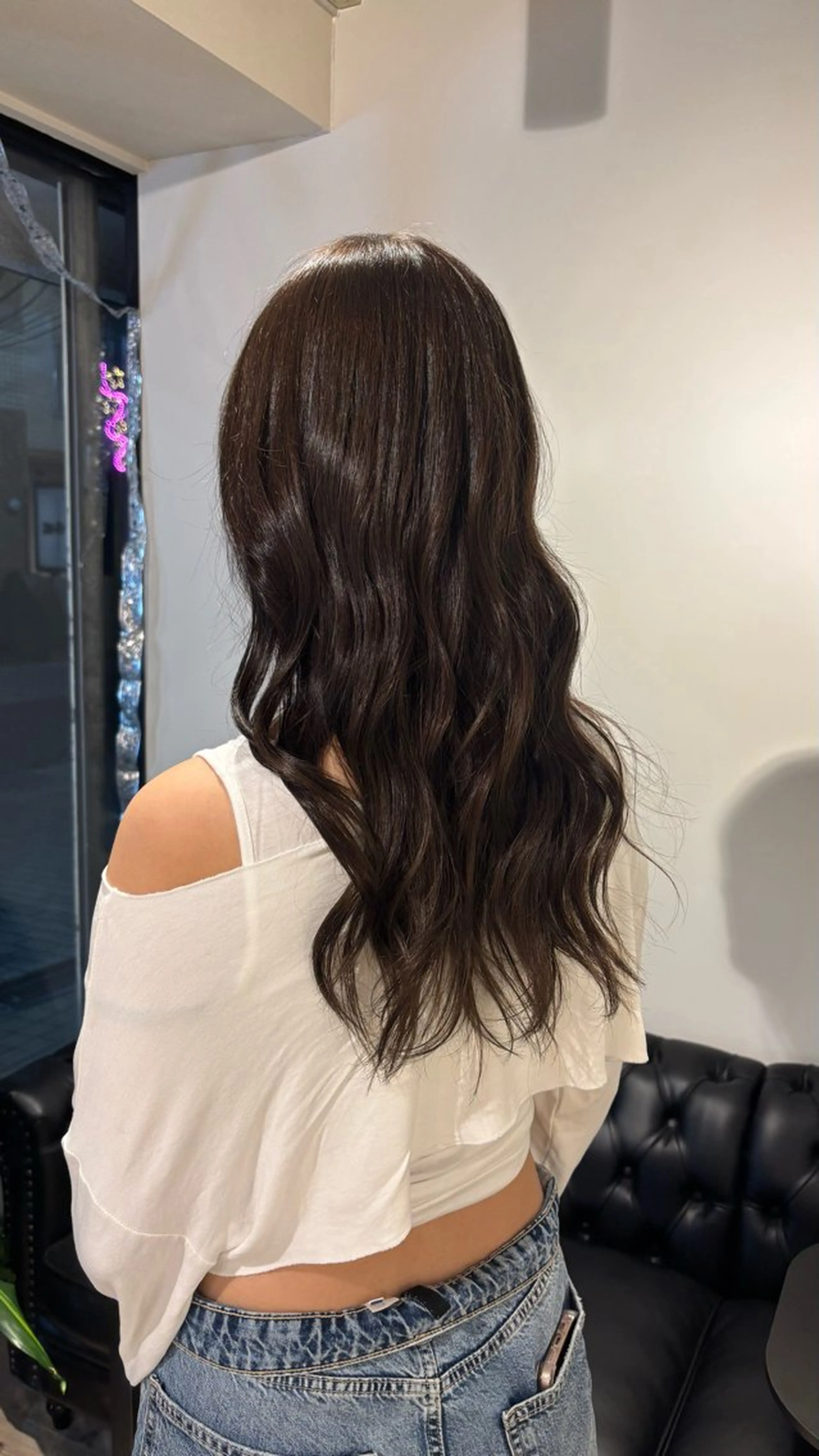 カラー ブラウンカラー ココアブラウン ふじたしの/湘南台 ハイライト/カラーのヘアスタイル