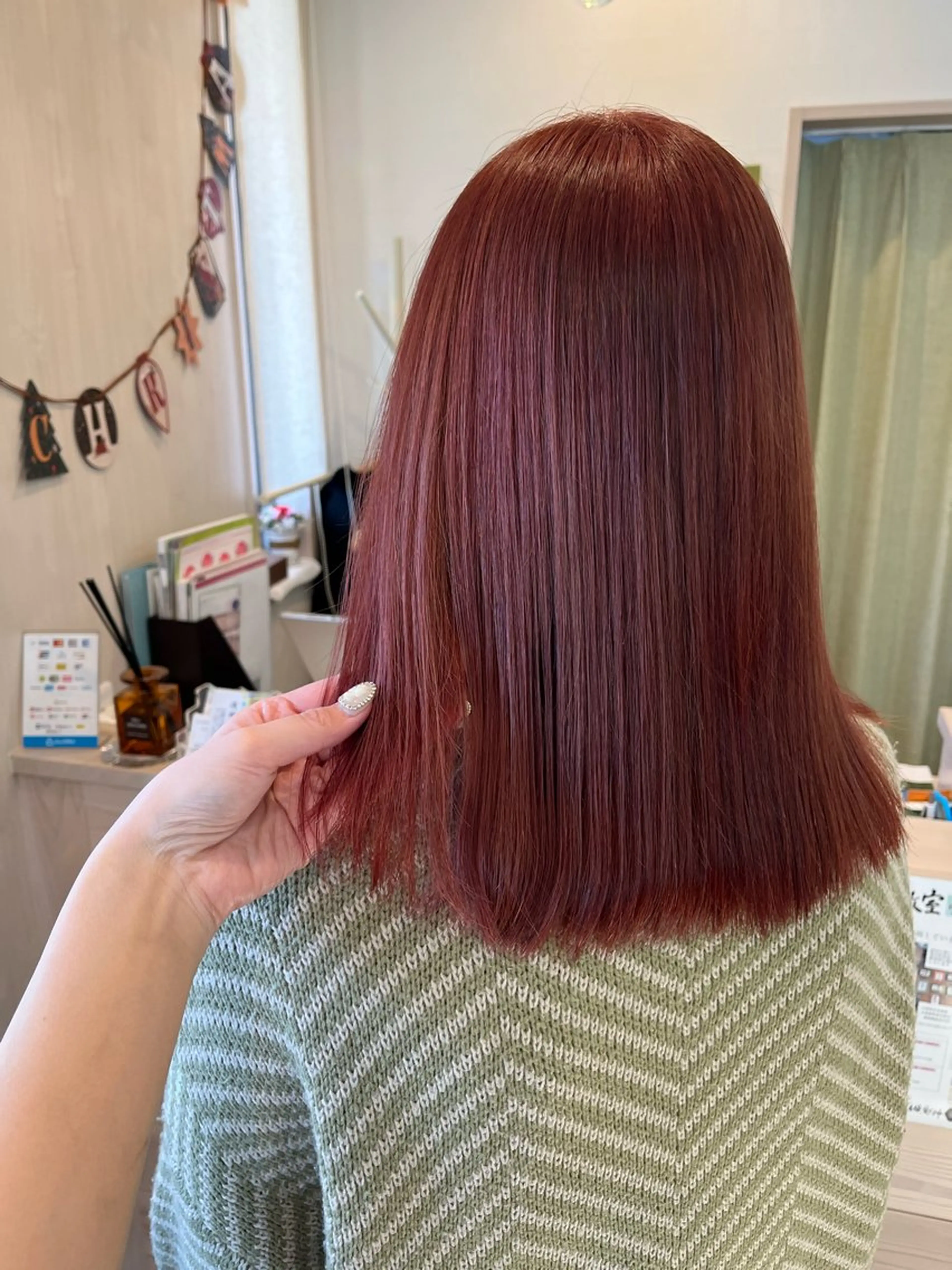 ミディアム カラー ヘアカラー トリートメント like みやびのヘアスタイル