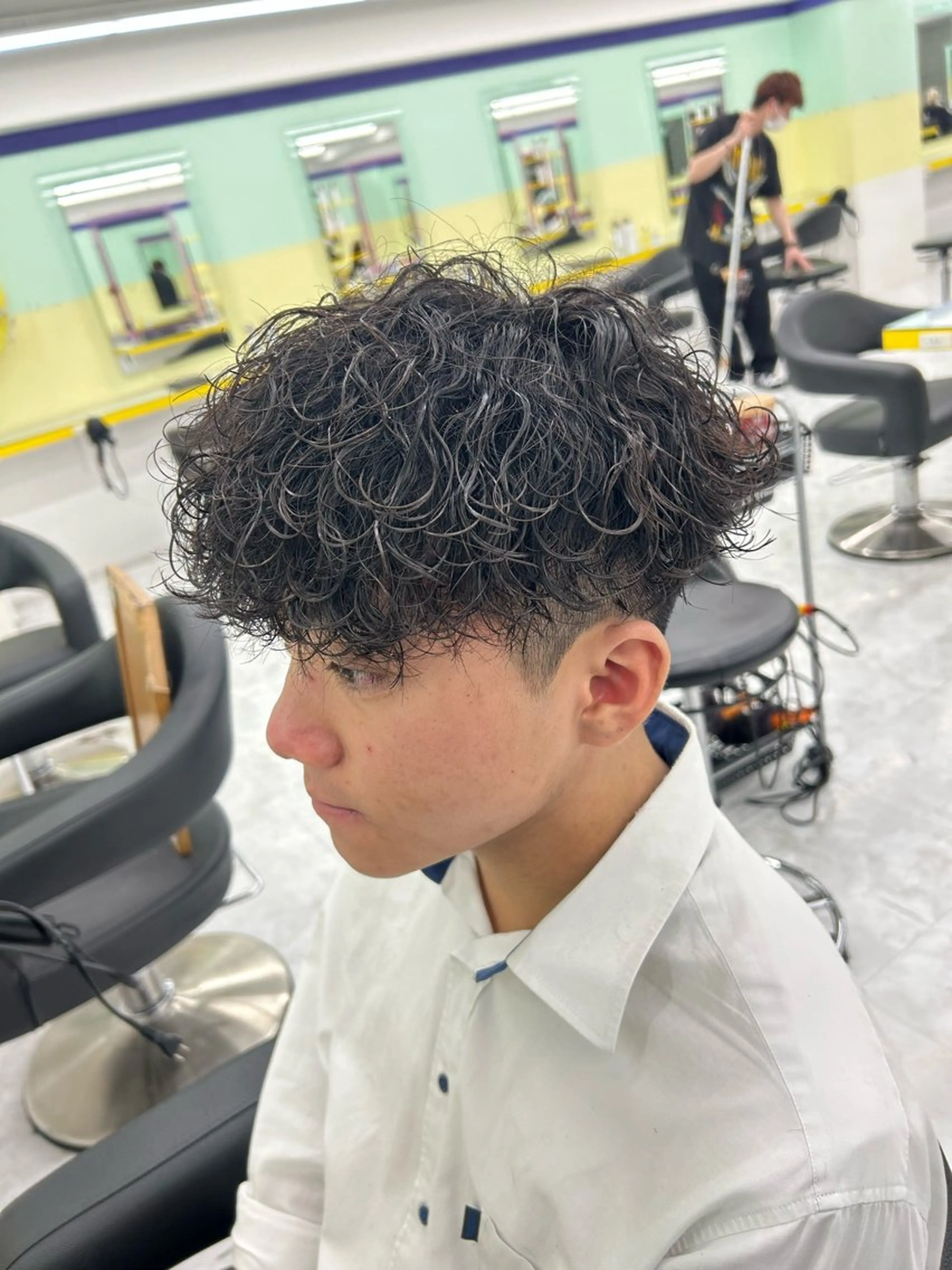 ショート カラー パーマ メンズ カット パーマ 韓国レイヤーカット /REIのヘアスタイル