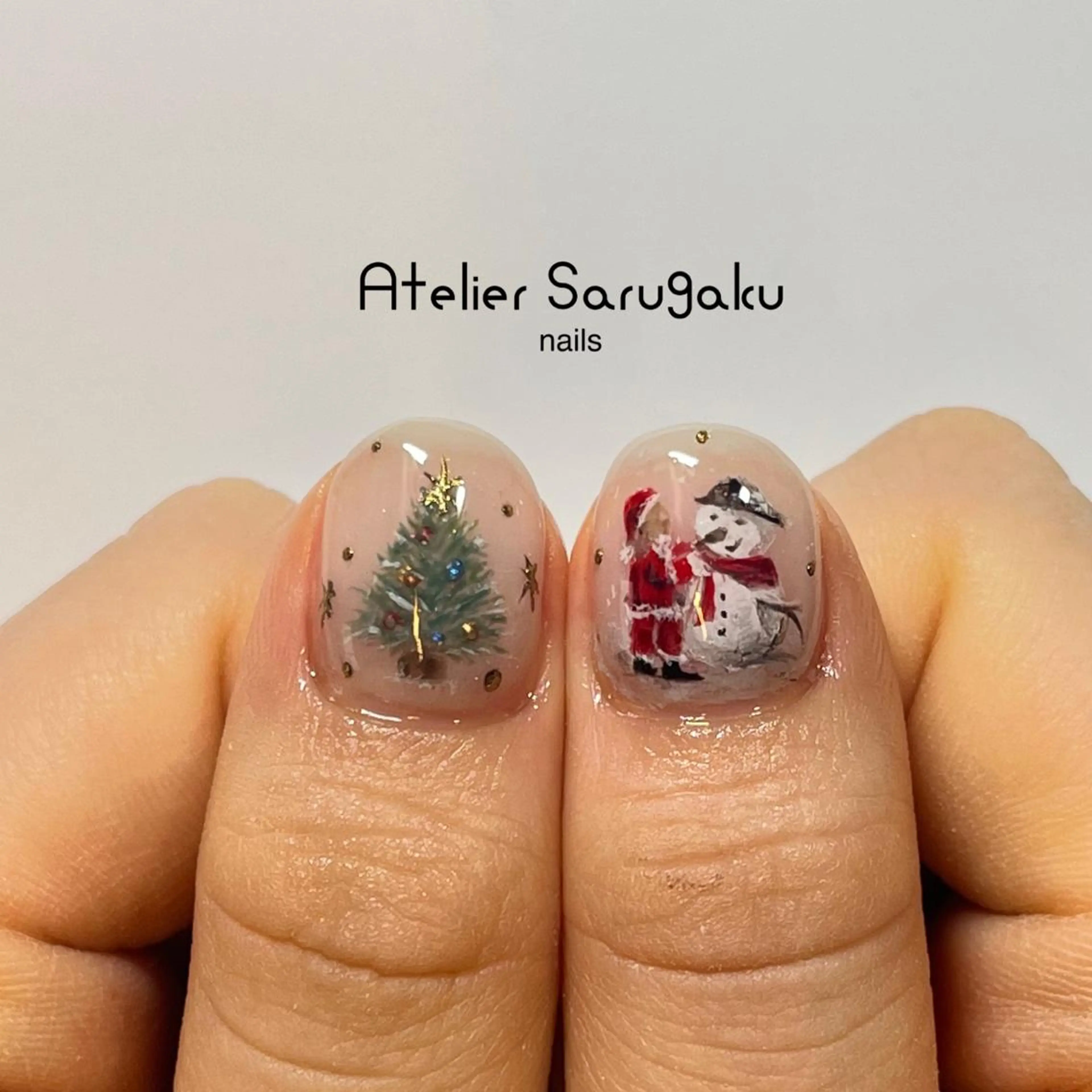ネイル アートネイル 冬ネイル クリスマス 駒沢大学sususu Marinaのネイルデザイン