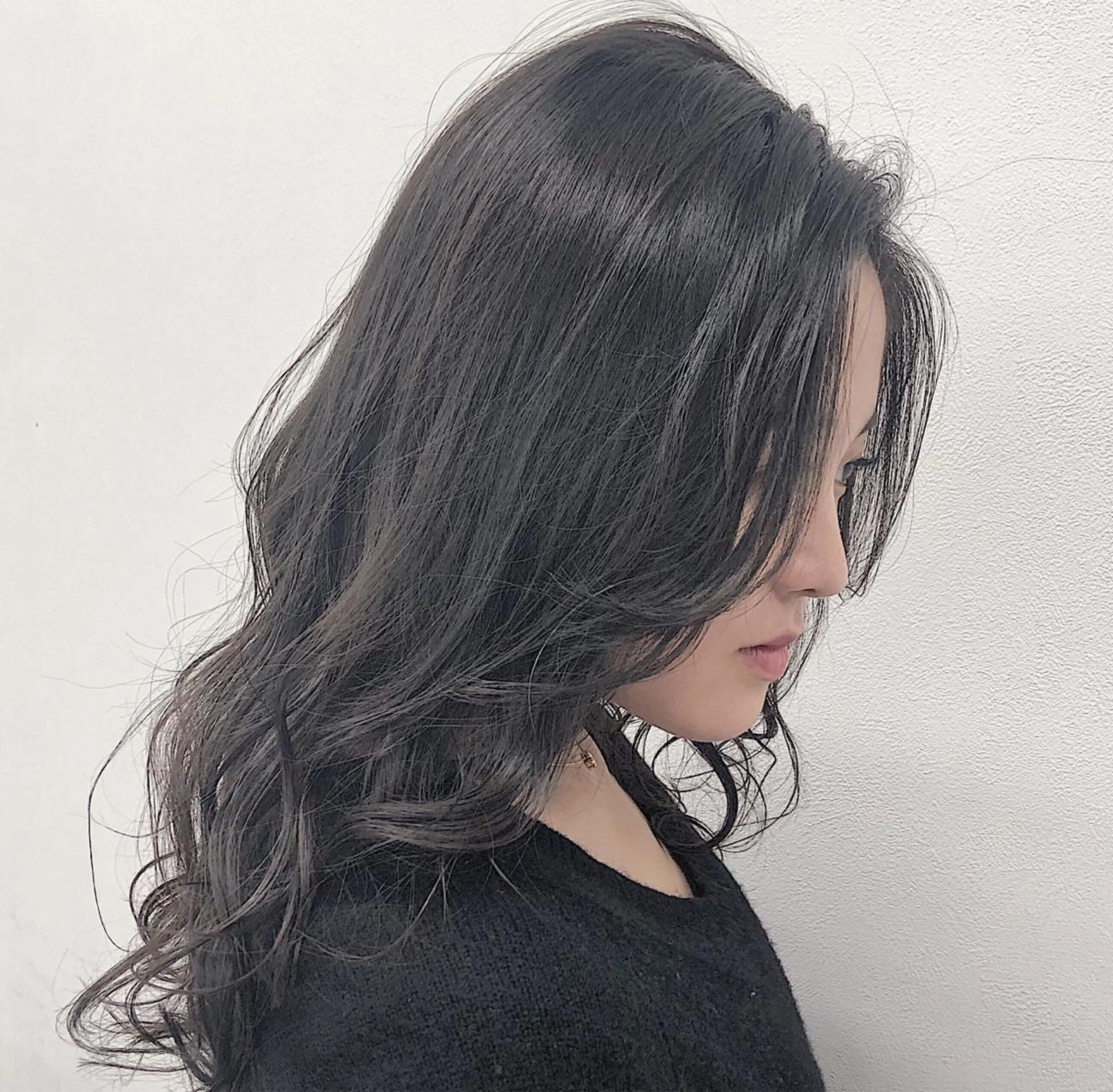 ミディアム カラー ヘアカラー ヘアセット 柔らかbeige モトキのヘアスタイル