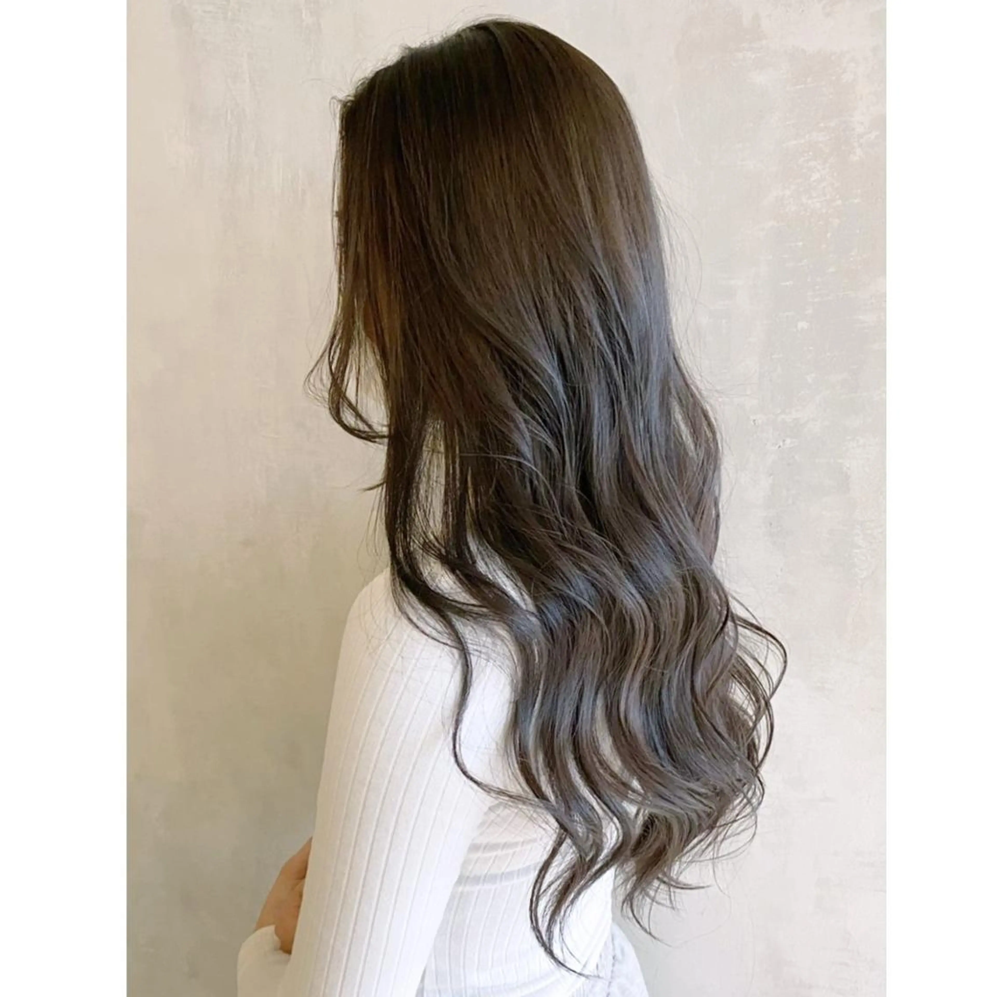 カラー ヘアアレンジ パーマ ロング ブラウンカラー ダークブラウン カット ITbyALBUM 松戸のヘアスタイル