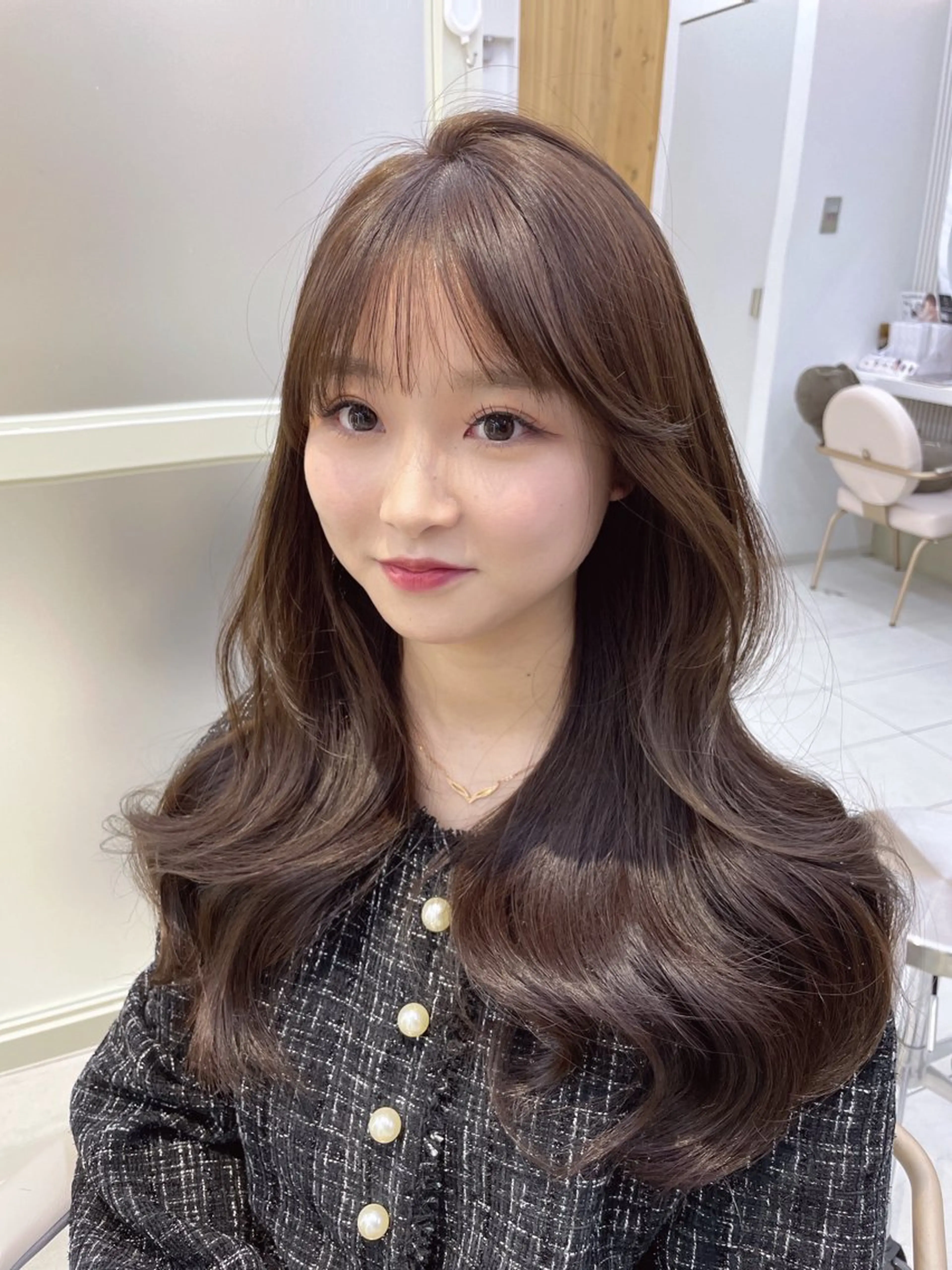 セミロング カット ヘアカラー トリートメント 顔周り/透明感カラー /韓国ヘア/TAKUのヘアスタイル