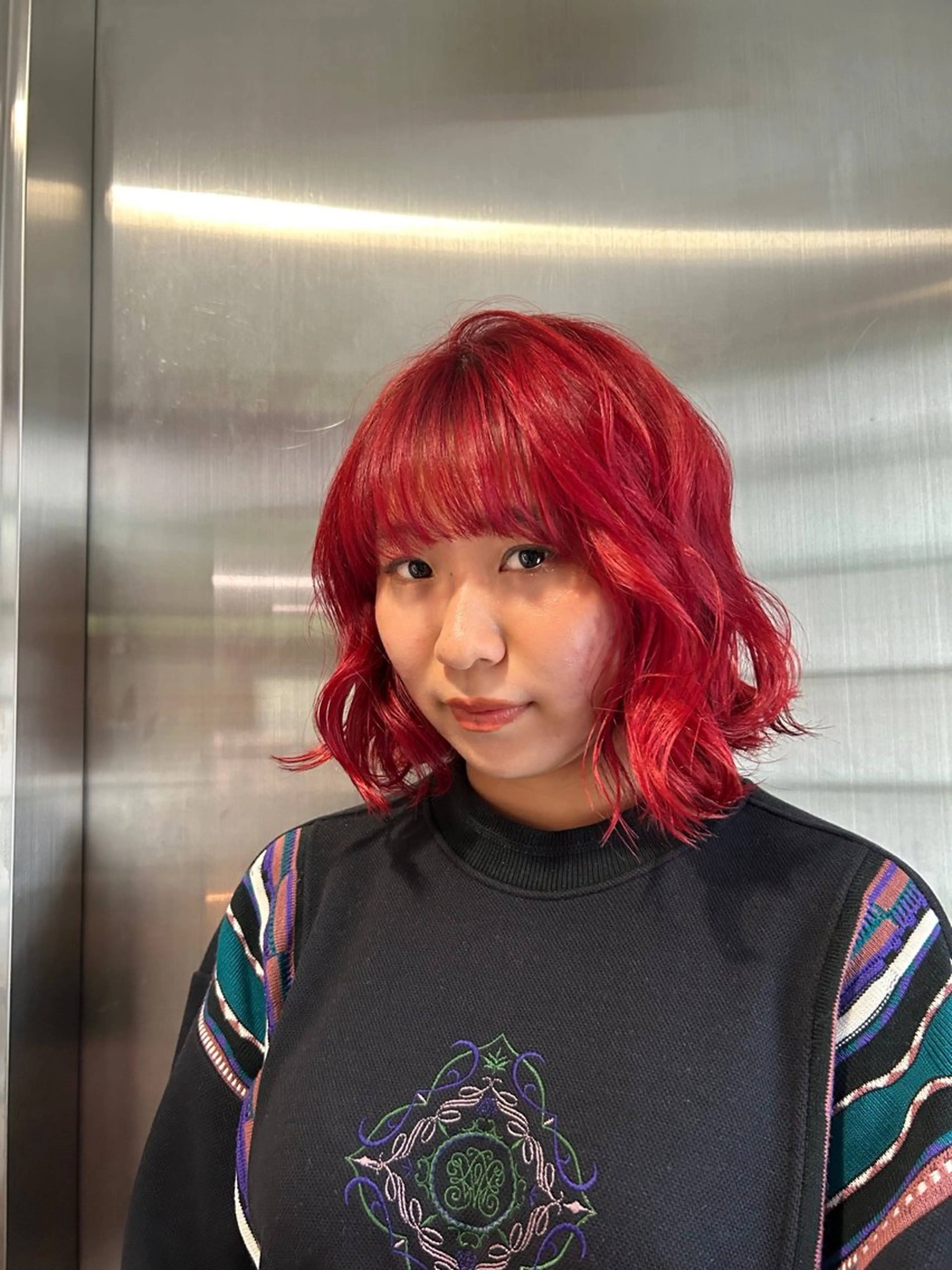 ミディアム ヘアカラー ayano/パーマ/ 暖色カラーのヘアスタイル