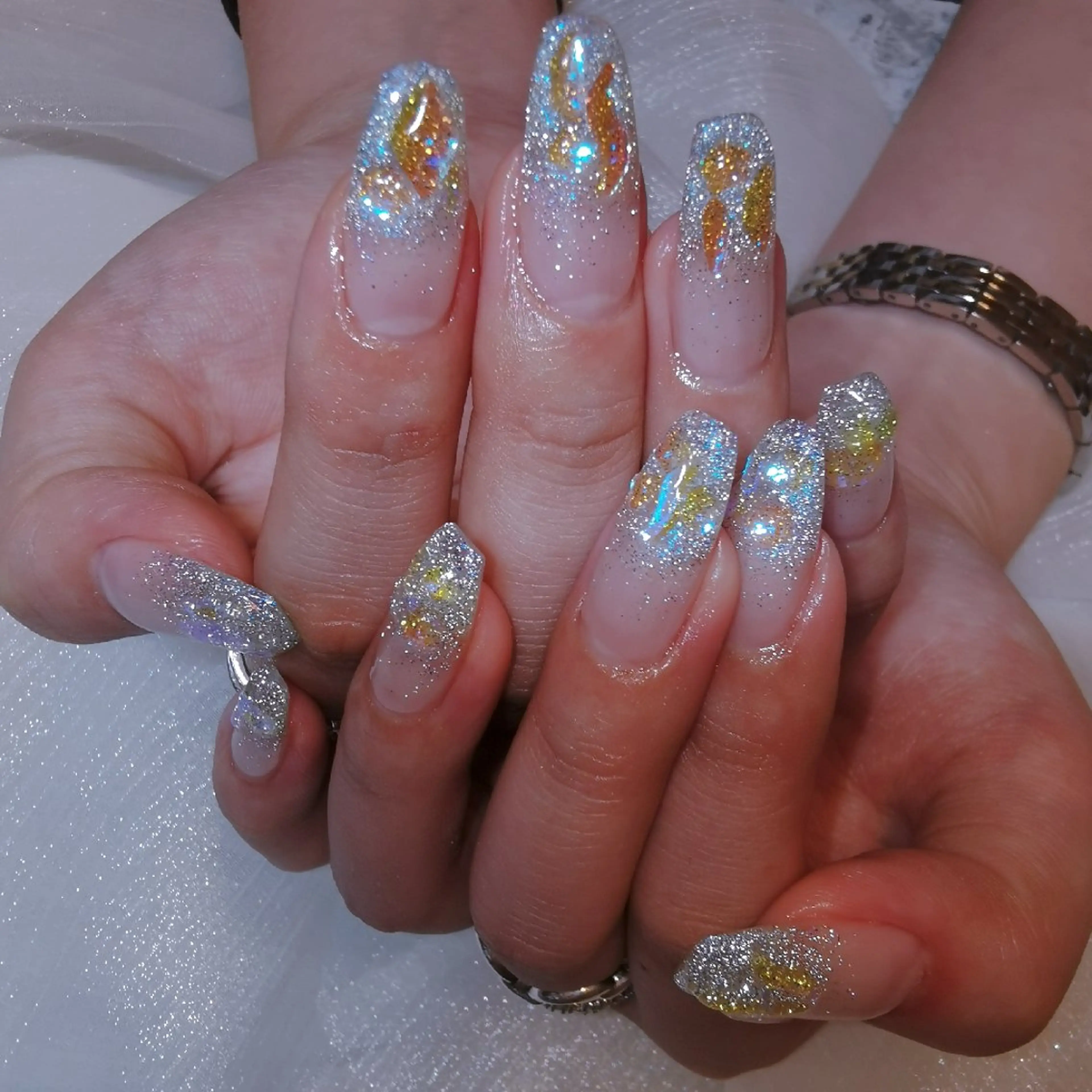 ネイル ハンドネイル ネイリストゆか💅 長さだし、深爪矯正のネイルデザイン