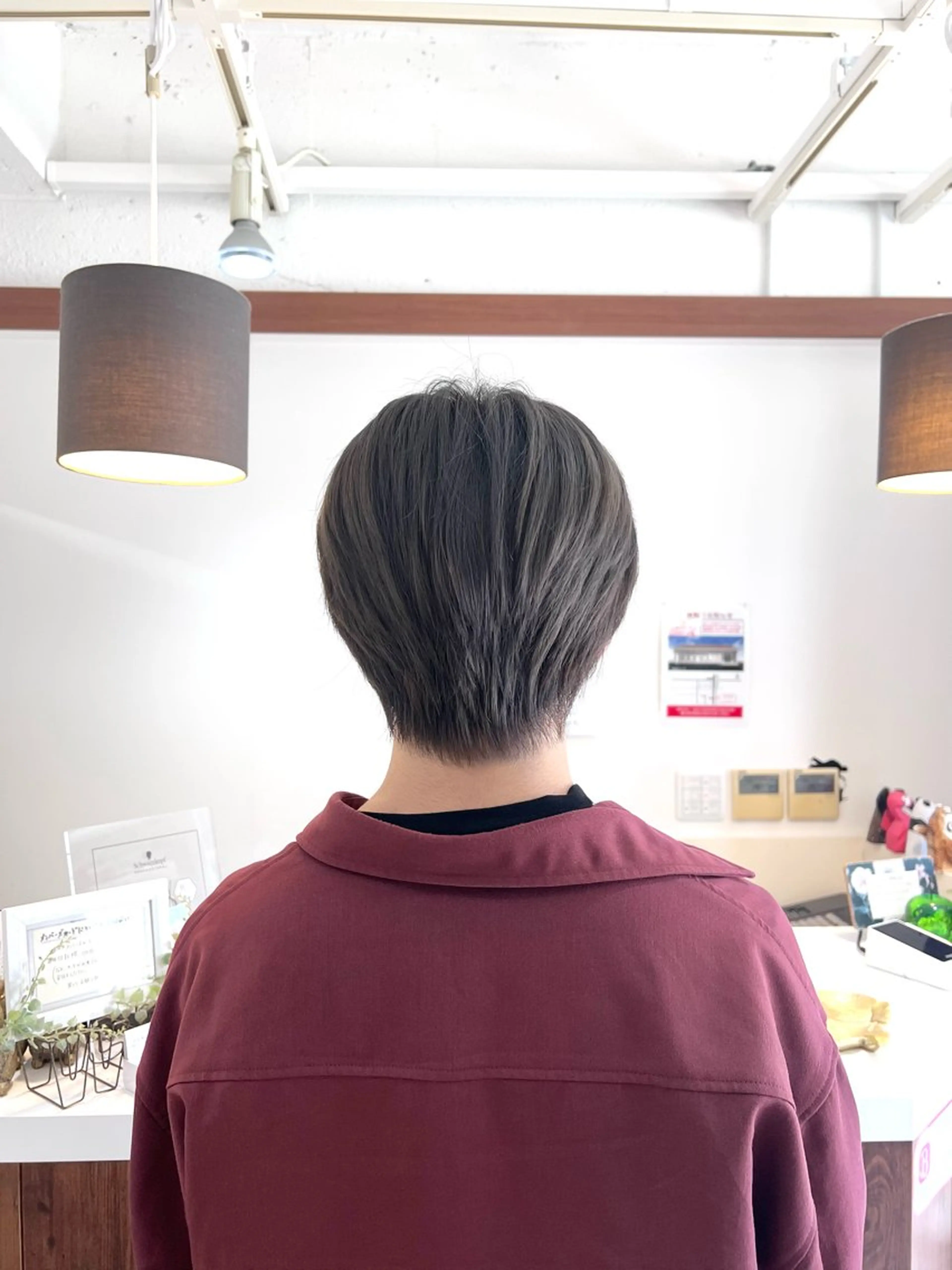 ショート カラー アッシュ アッシュグレー アッシュグレージュ グレージュ 美容室Plaser(プラセル)所属・YUKA .のヘアスタイル