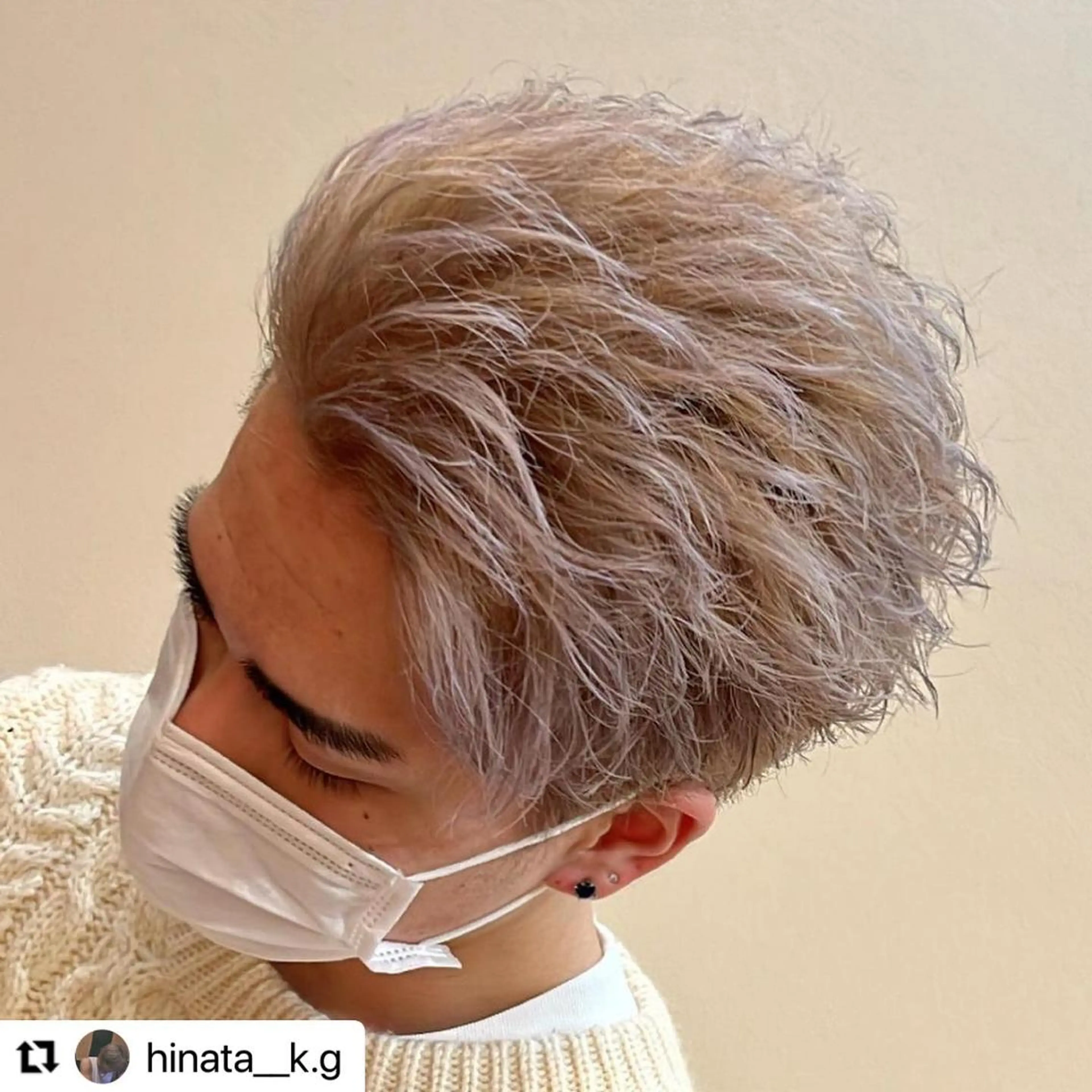 ミディアム カラー メンズ メンズブリーチ ブリーチ ブロンド 🩷Eny terrace🩷のヘアスタイル