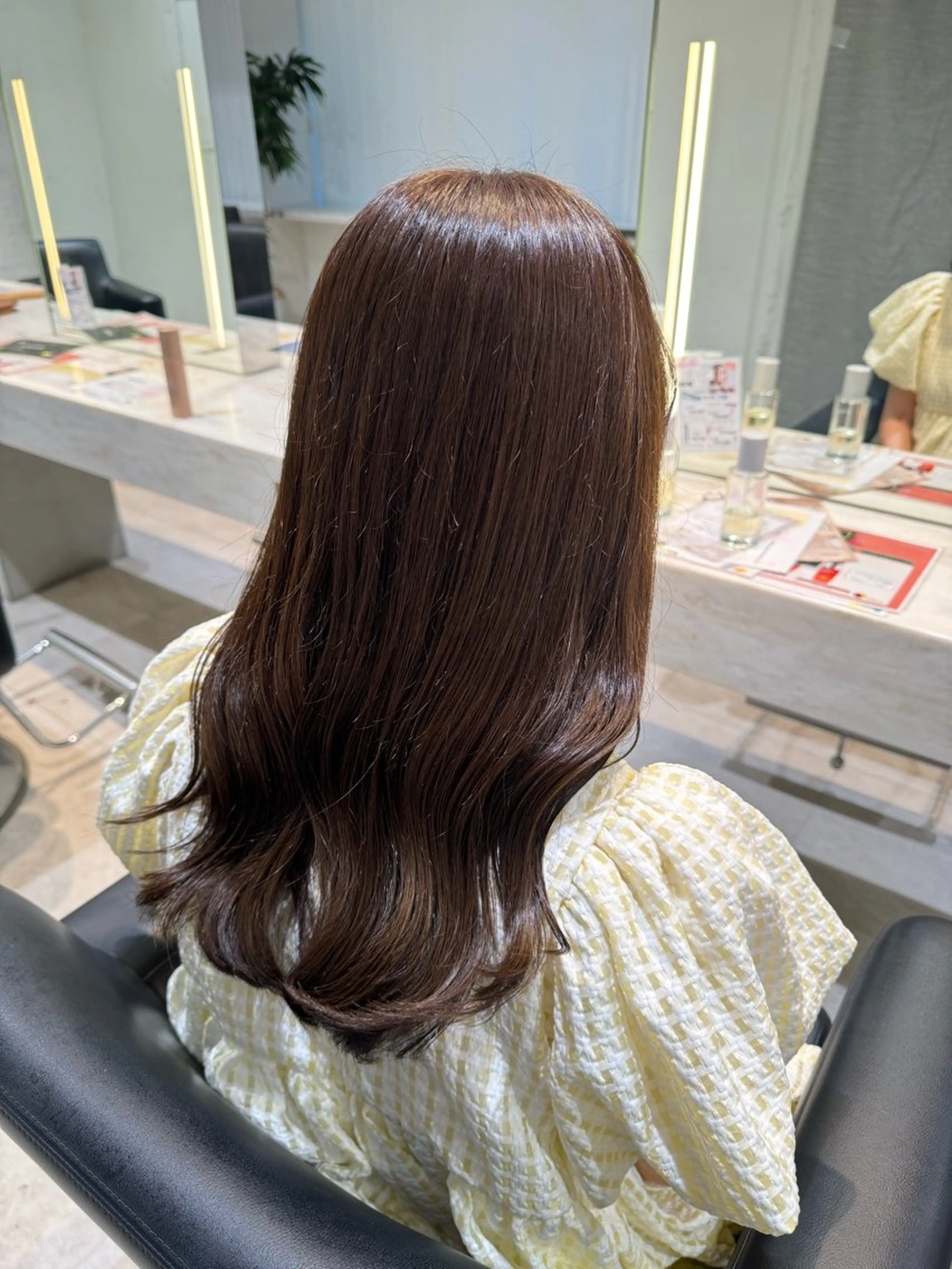セミロング カット ヘアカラー トリートメント 🍪ﾖｼｲﾊﾙﾈ🍪 ﾗﾍﾞﾝﾀﾞｰｶﾗｰのヘアスタイル