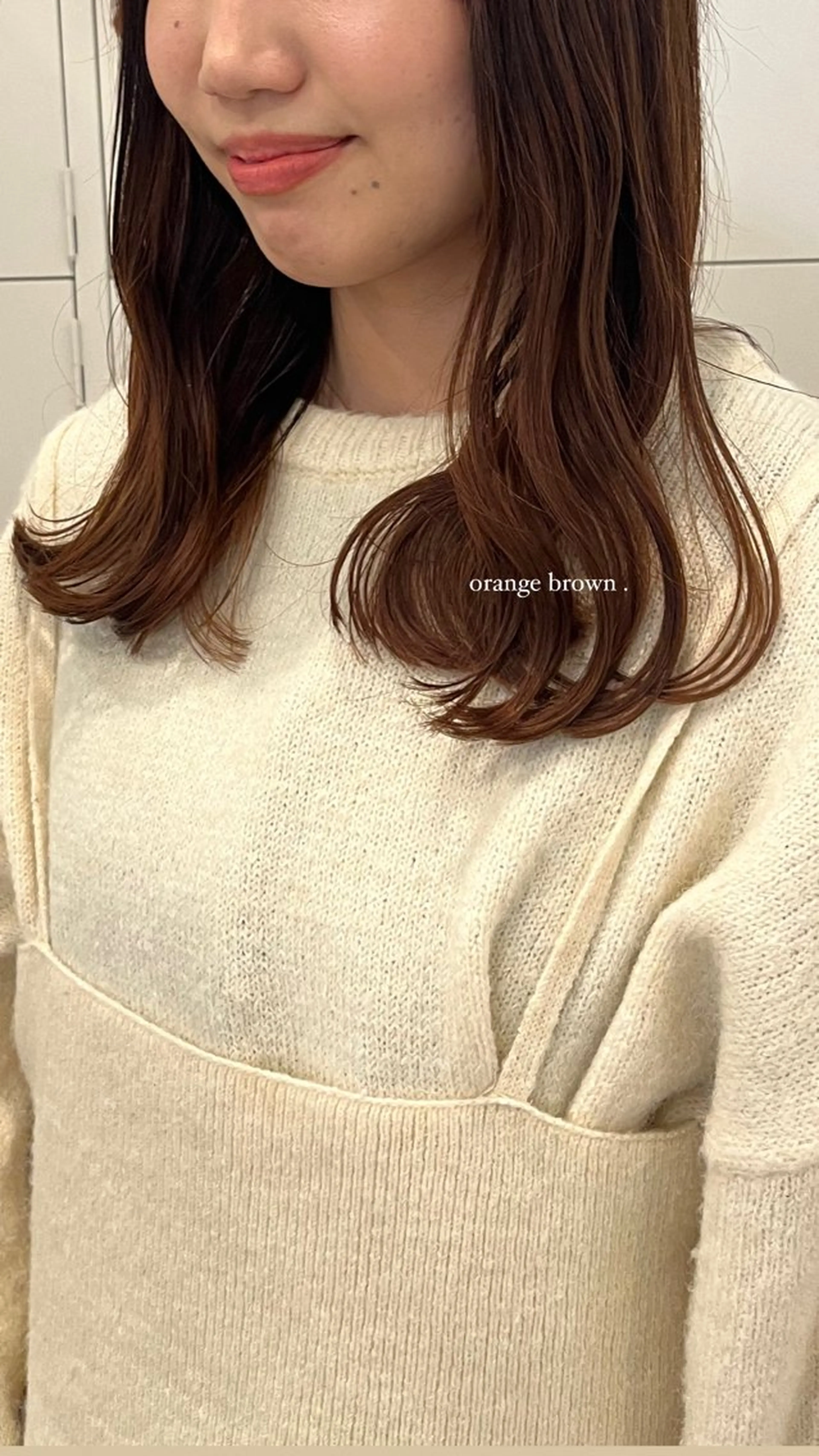 カラー フクシママユ / 柔らかカラーのヘアスタイル