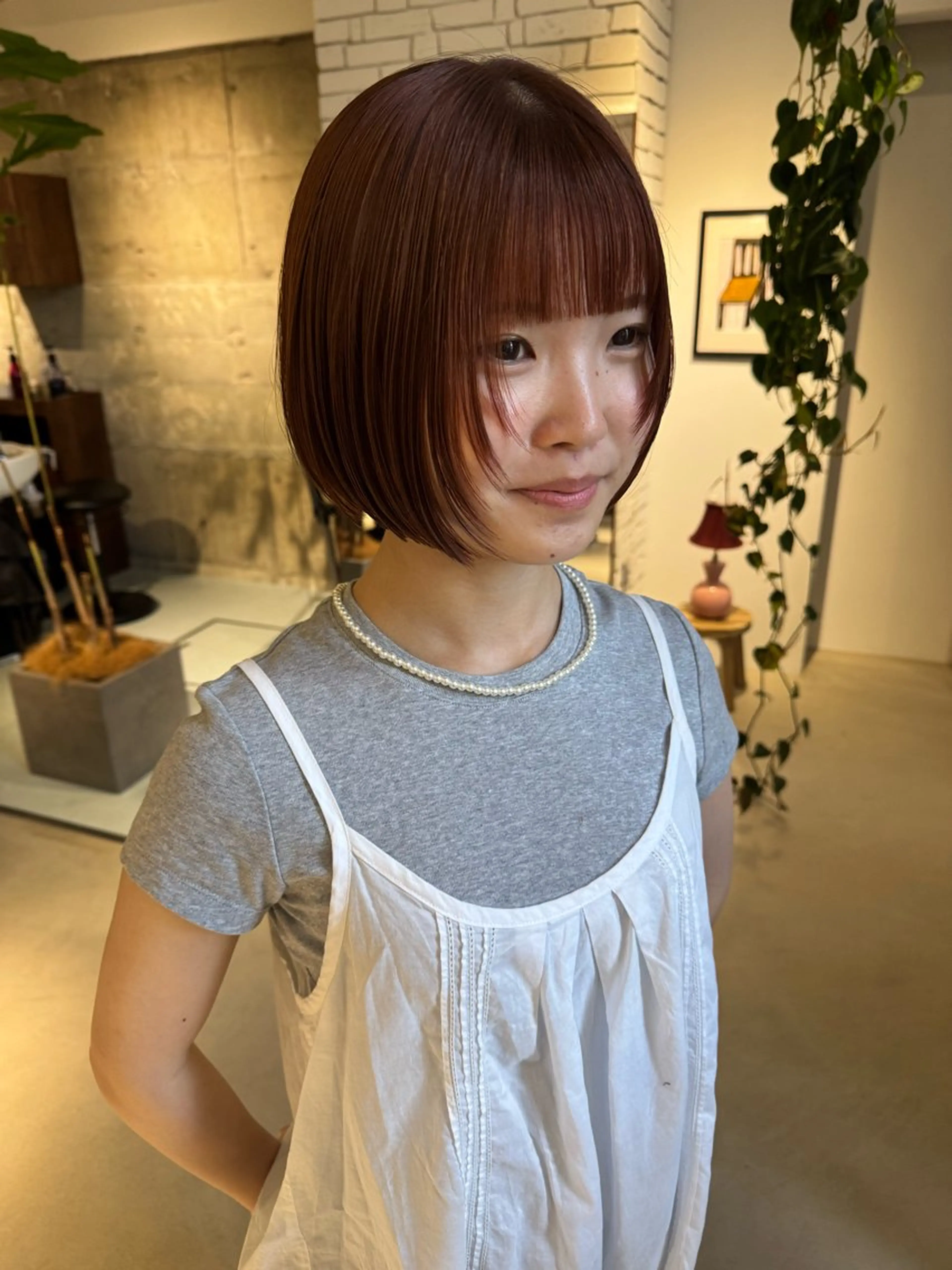 ミディアム カラー ブリーチ ダブルカラー ブリーチなしカラー オレンジ ヘアカラー yuka🥕 橿原神宮前のヘアスタイル