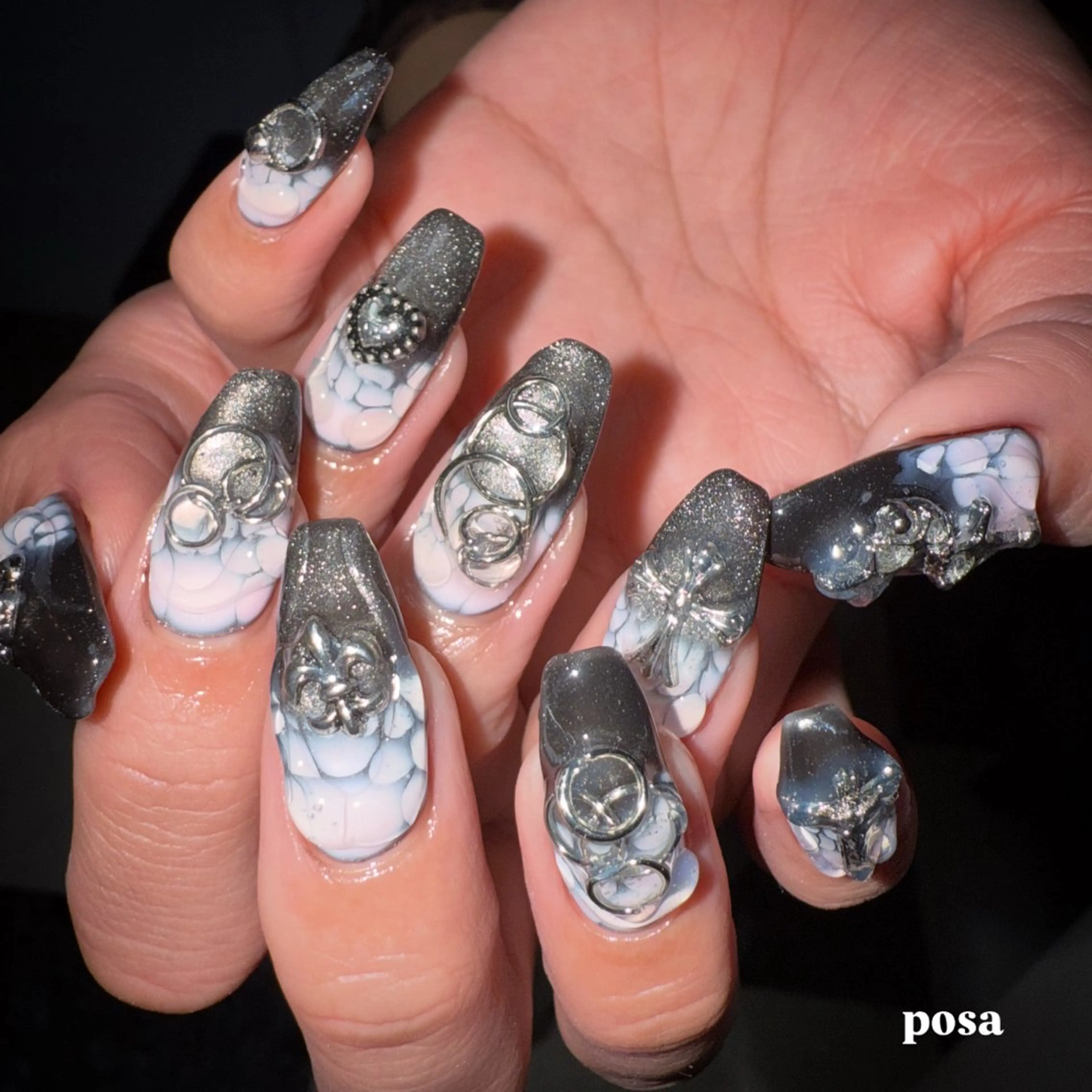 ネイル シンプルネイル ハンドネイル posa nail モエミのネイルデザイン