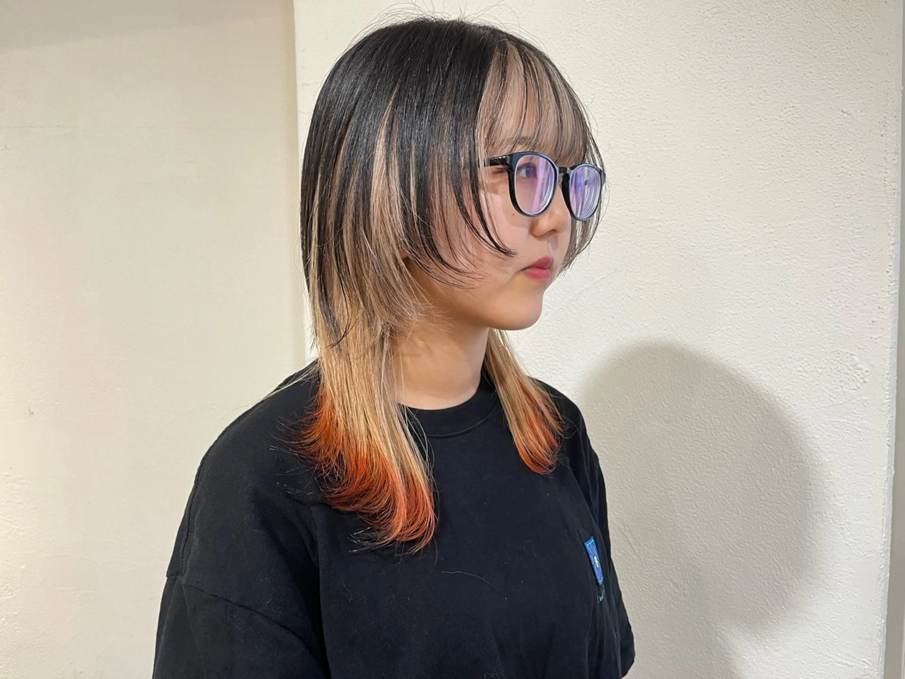 ミディアム カラー 狐カラー パ ルのヘアスタイル