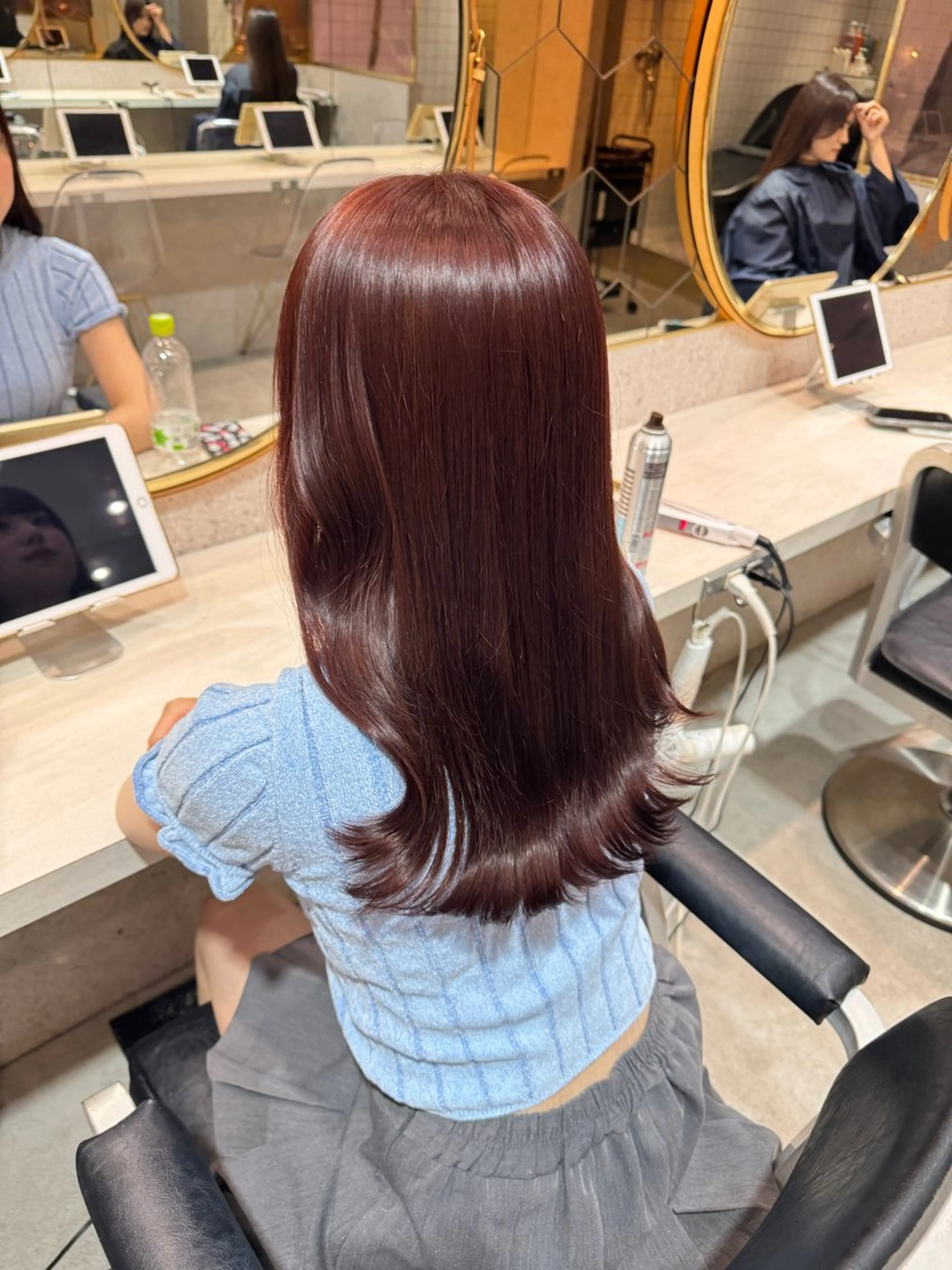 セミロング カット ヘアカラー トリートメント 🎀しゅな/韓国 レイヤー/透明感♡のヘアスタイル