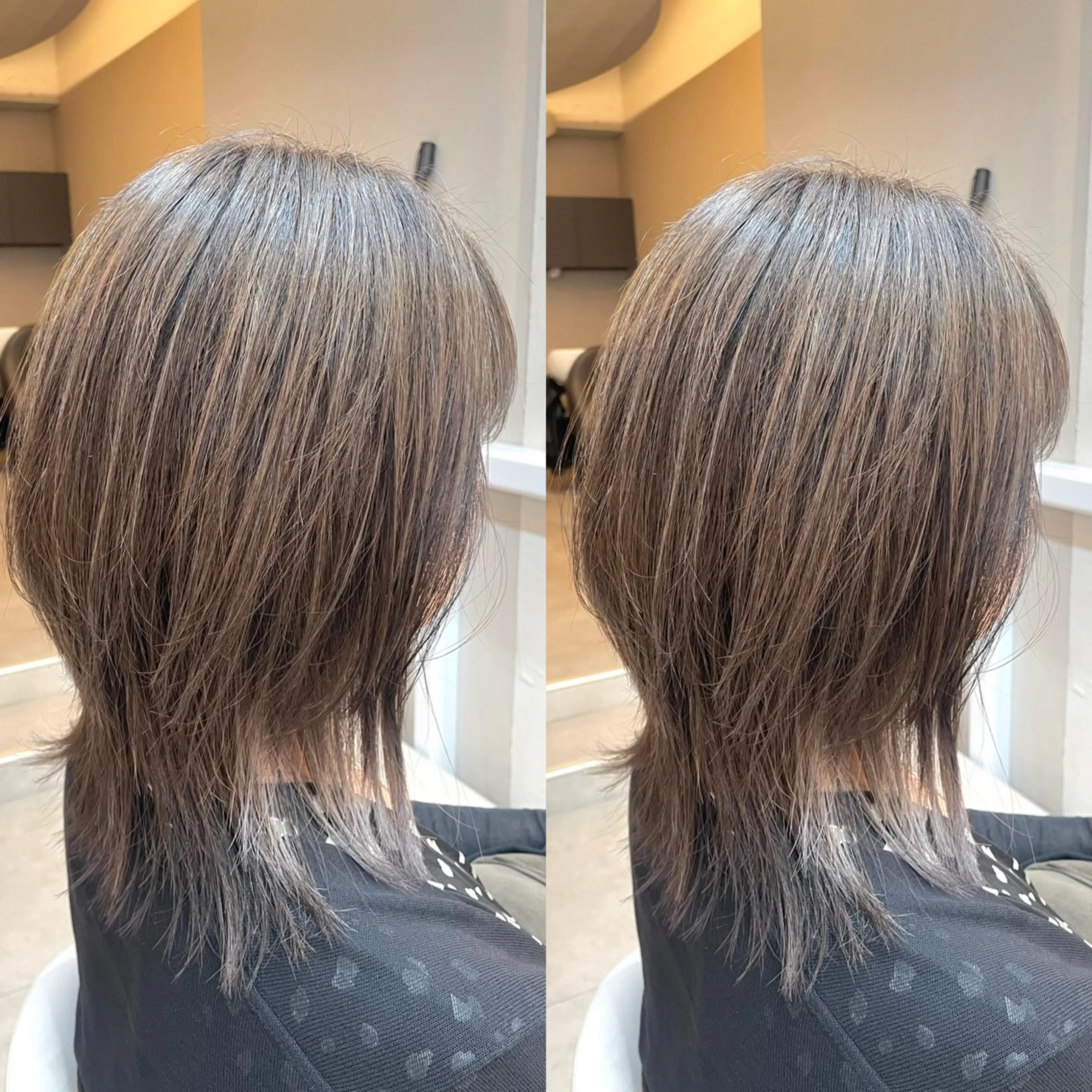 ミディアム カラー カット ヘアカラー トリートメント ヘアセット ブリーチ無しダブル カラー🦕まどかのヘアスタイル