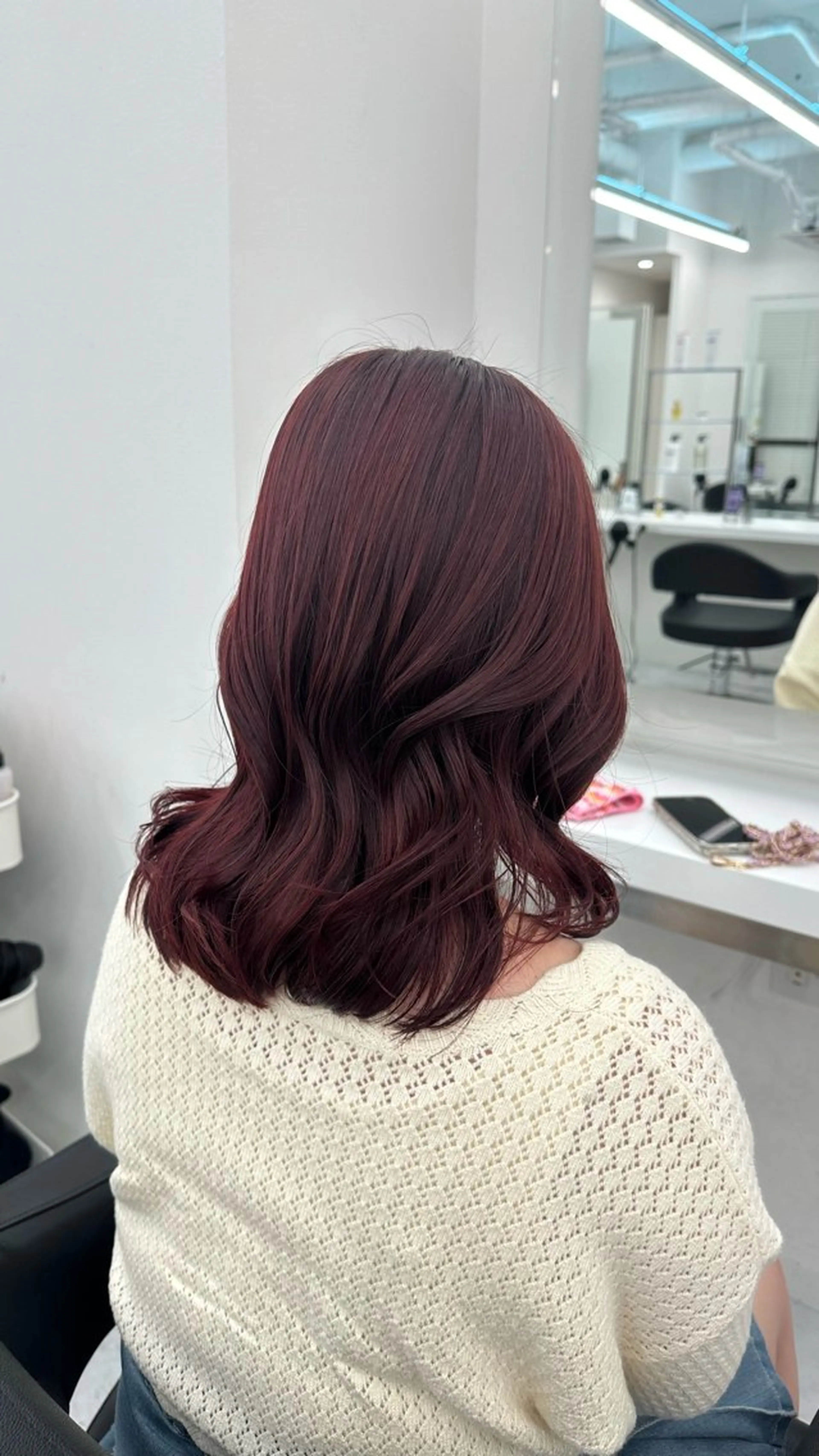 ミディアム カラー ヘアカラー トリートメント ヘッドスパ ヘアセット ガーリーstyle ❤︎misaki🏹のヘアスタイル