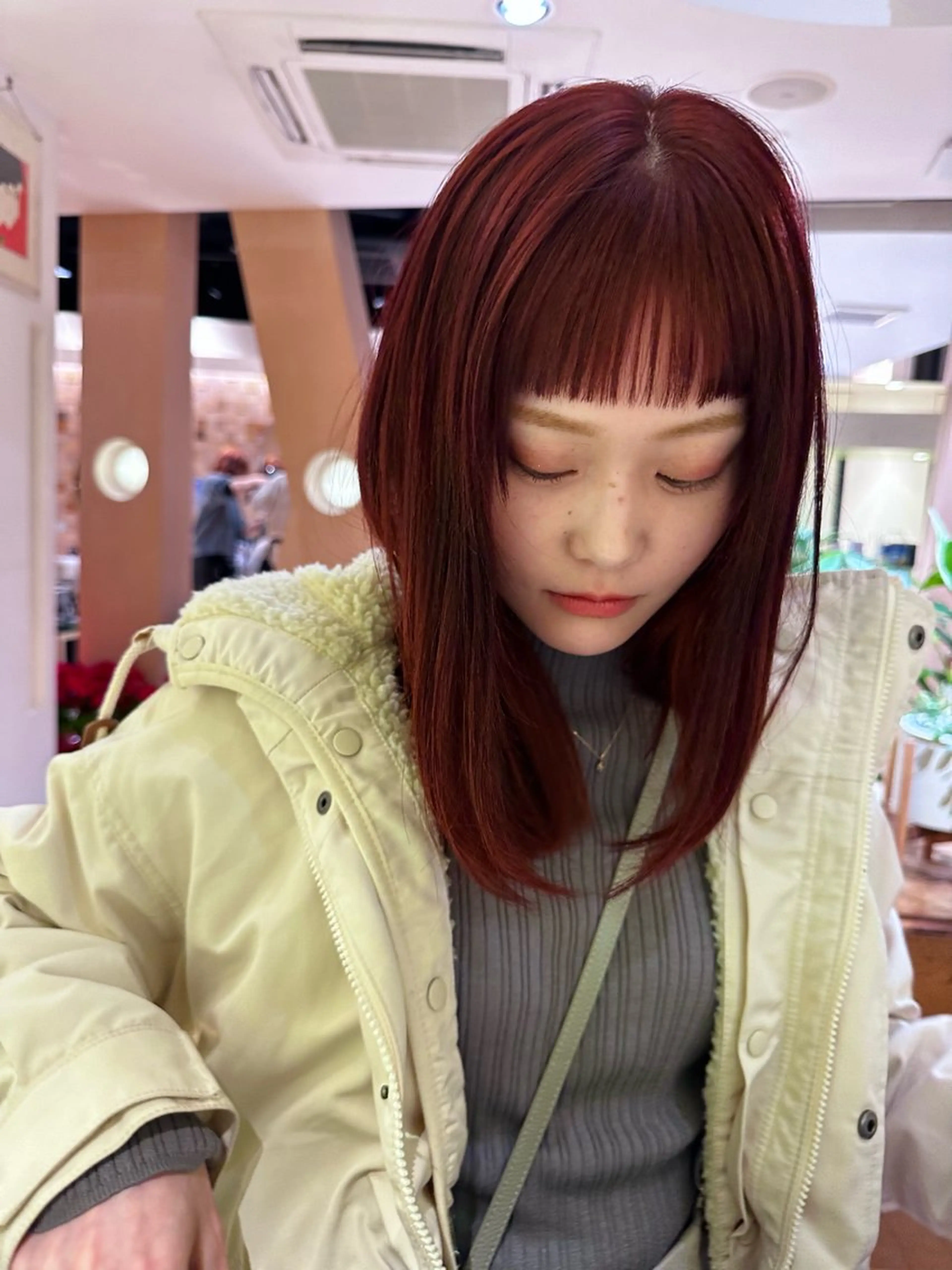 セミロング 青木龍樹/パーマモデ ル/似合わせパーマのヘアスタイル