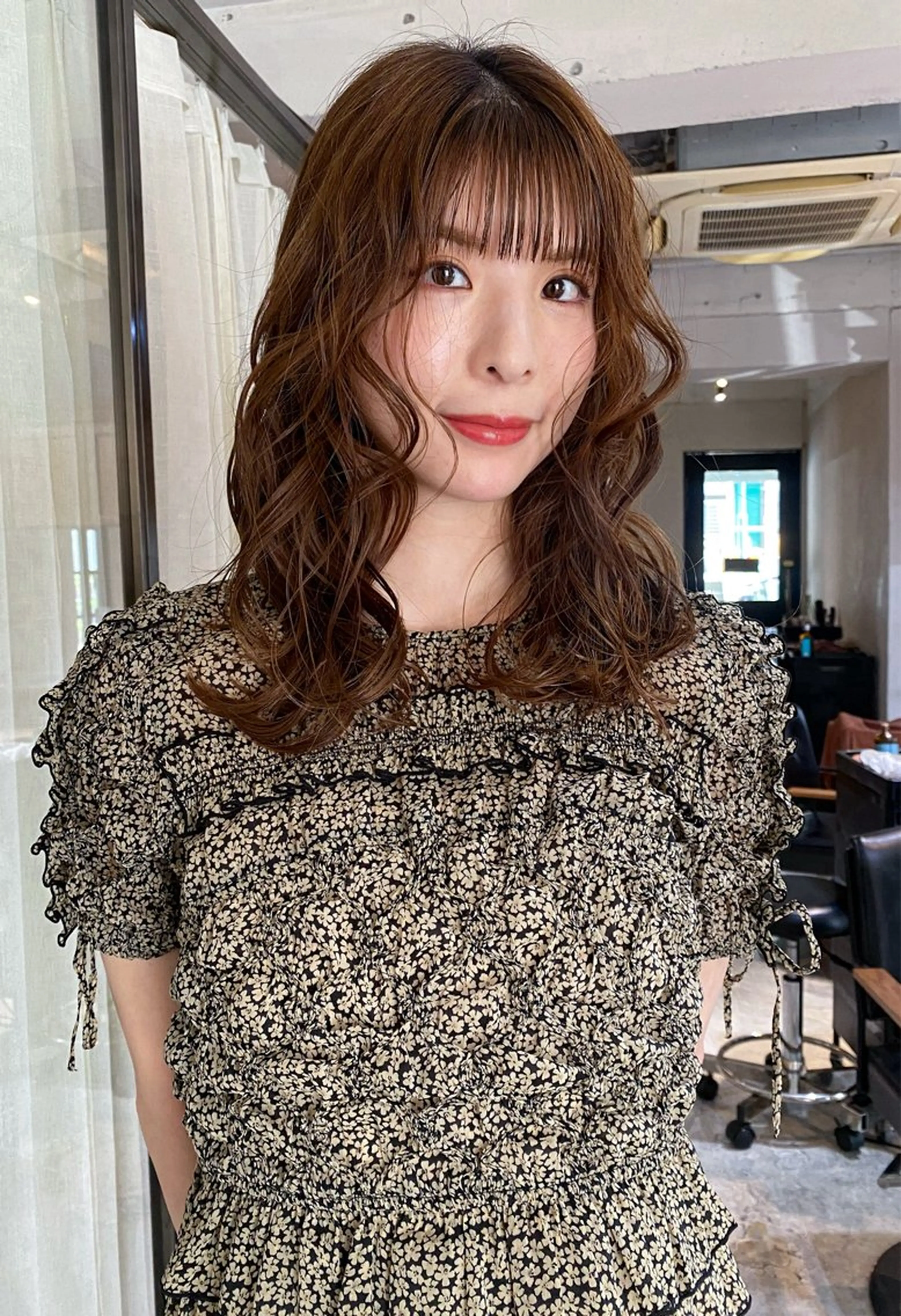 ミディアム パーマ FERIA 緑地公園 ⭐️伏田愛奈⭐️のヘアスタイル