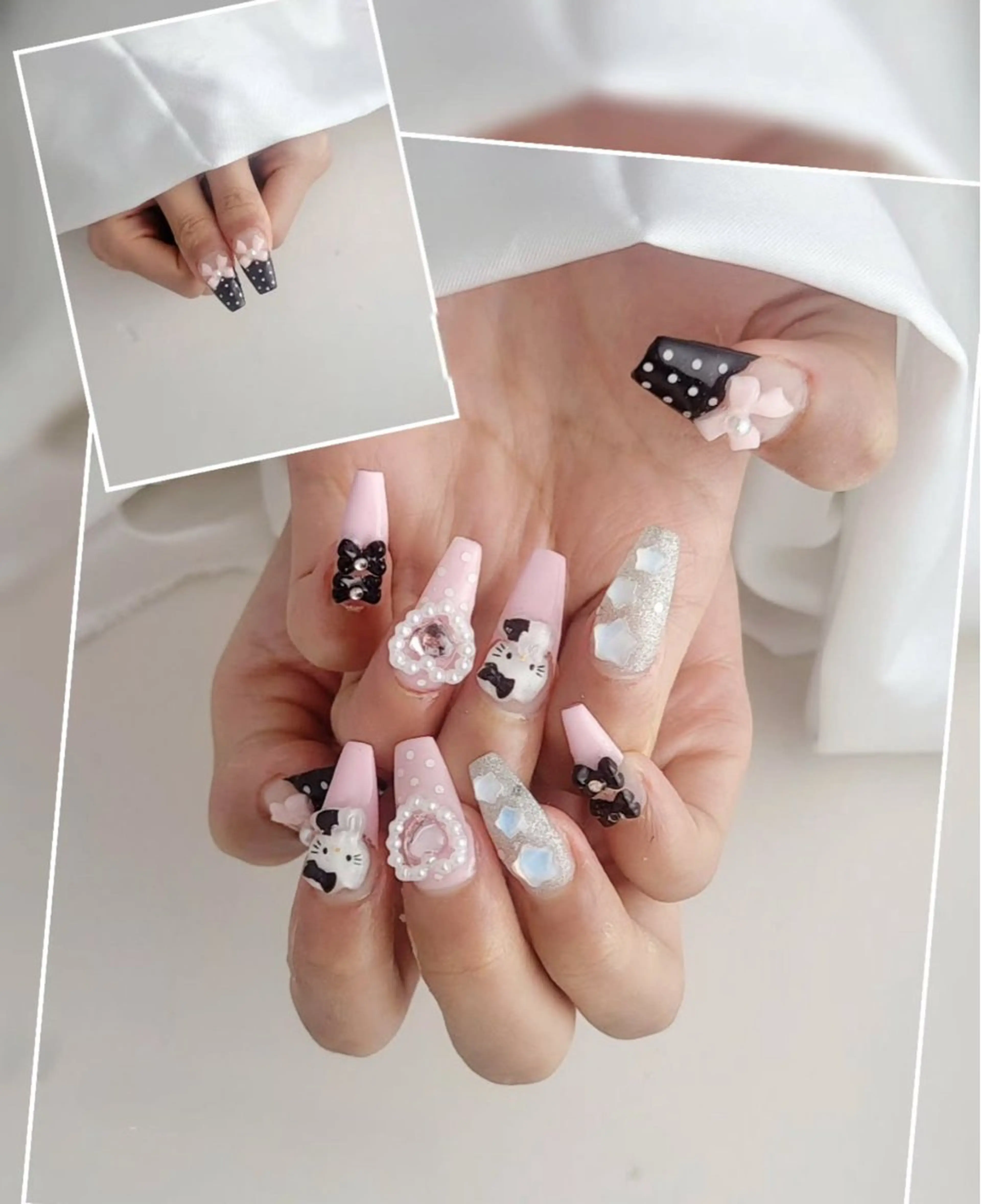 ネイル フラッシュネイル フレンチネイル グラデーション キラキラネイル 韓国ネイル ハンドネイル Lina nail所属・Lunaa 池袋のネイルデザイン