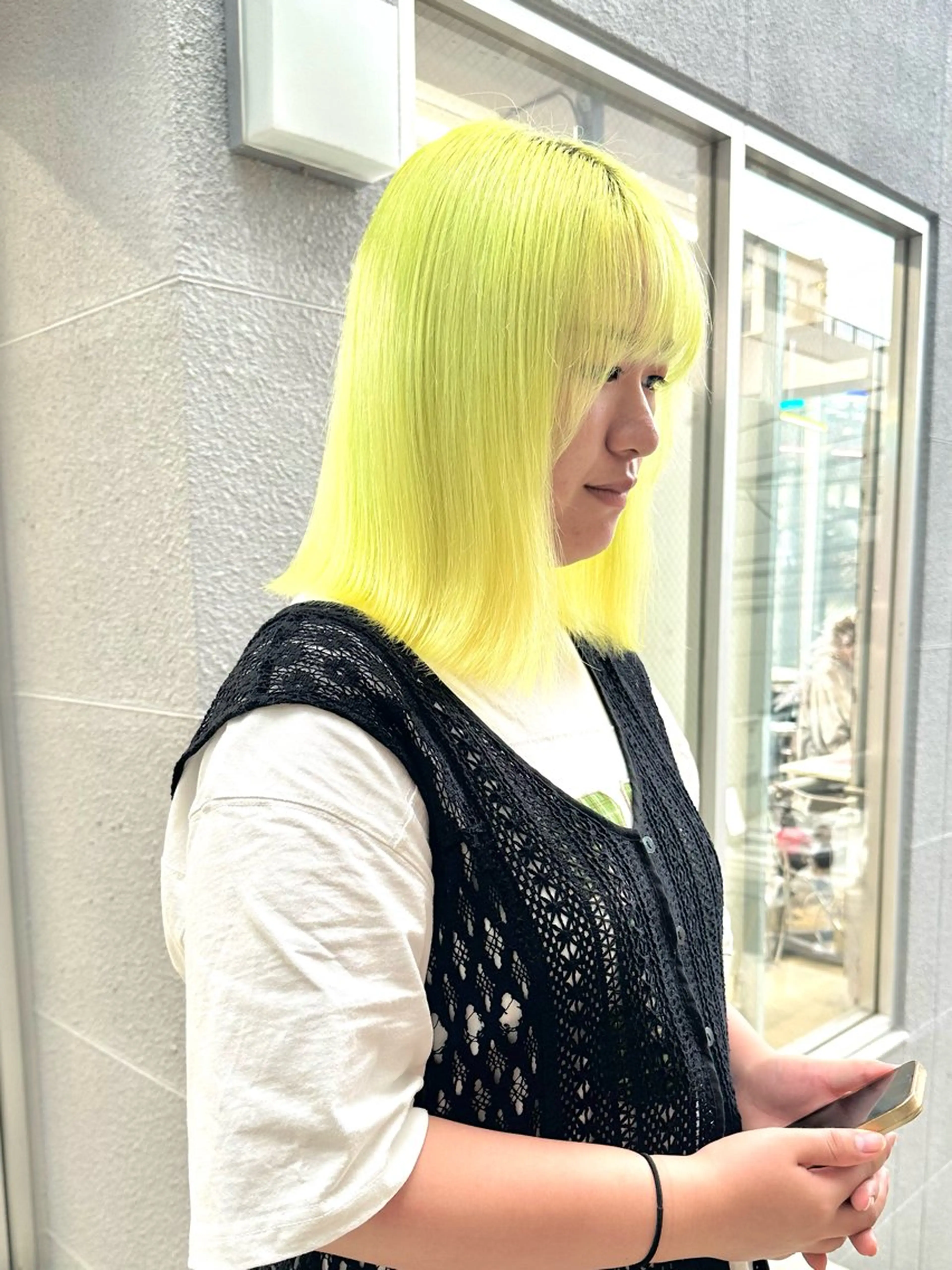 ミディアム カラー ヘアカラー トリートメント 抜きっぱなしブロンド ササキカズマのヘアスタイル
