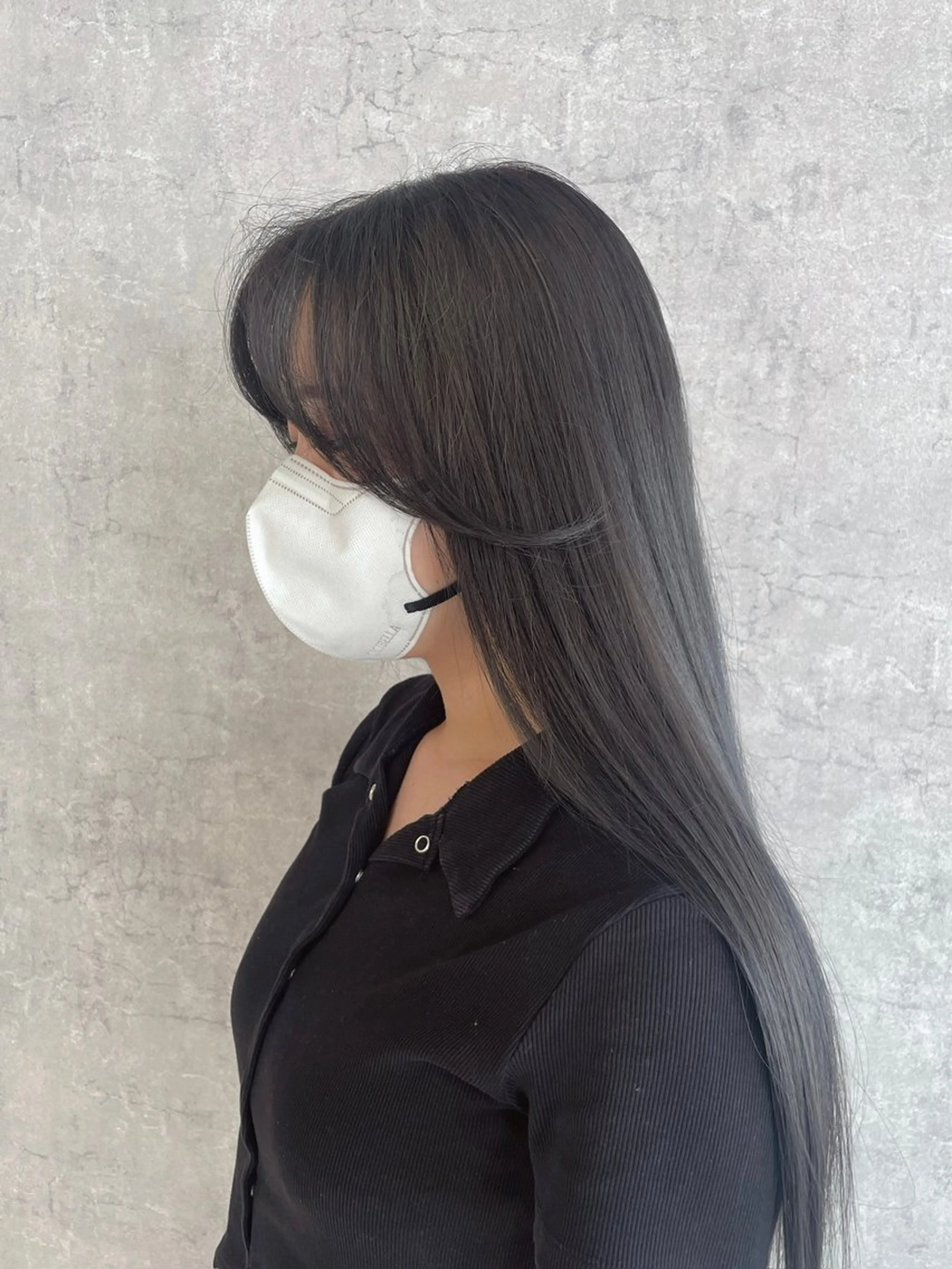 セミロング 顔まわりレイヤー 顔周りカット 姫カット 髪質改善 韓国風ヘア カット トリートメント トレンド韓国ヘア 🇰🇷のんのヘアスタイル