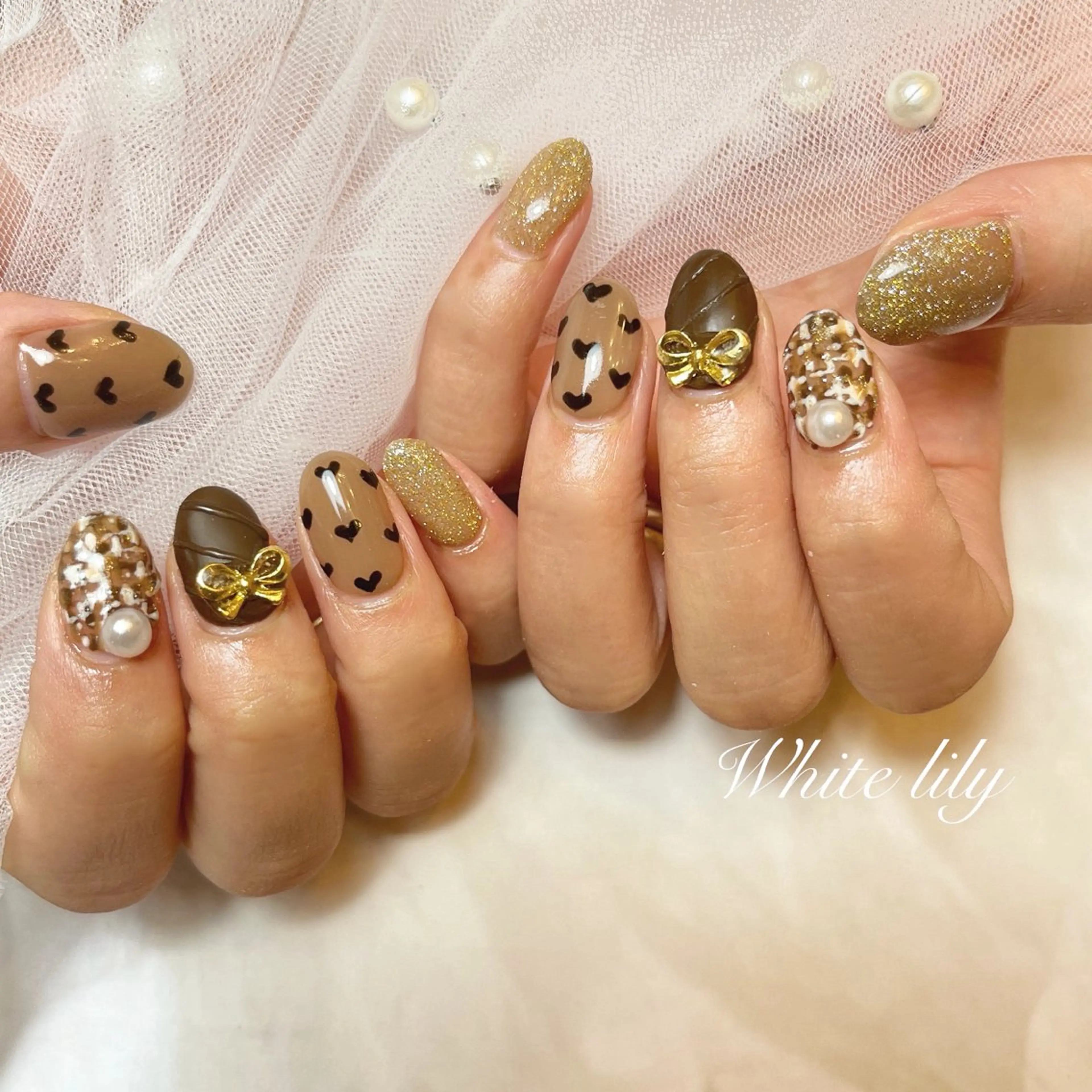 ネイル ハンドネイル White lily所属・牧田 雅世のネイルデザイン