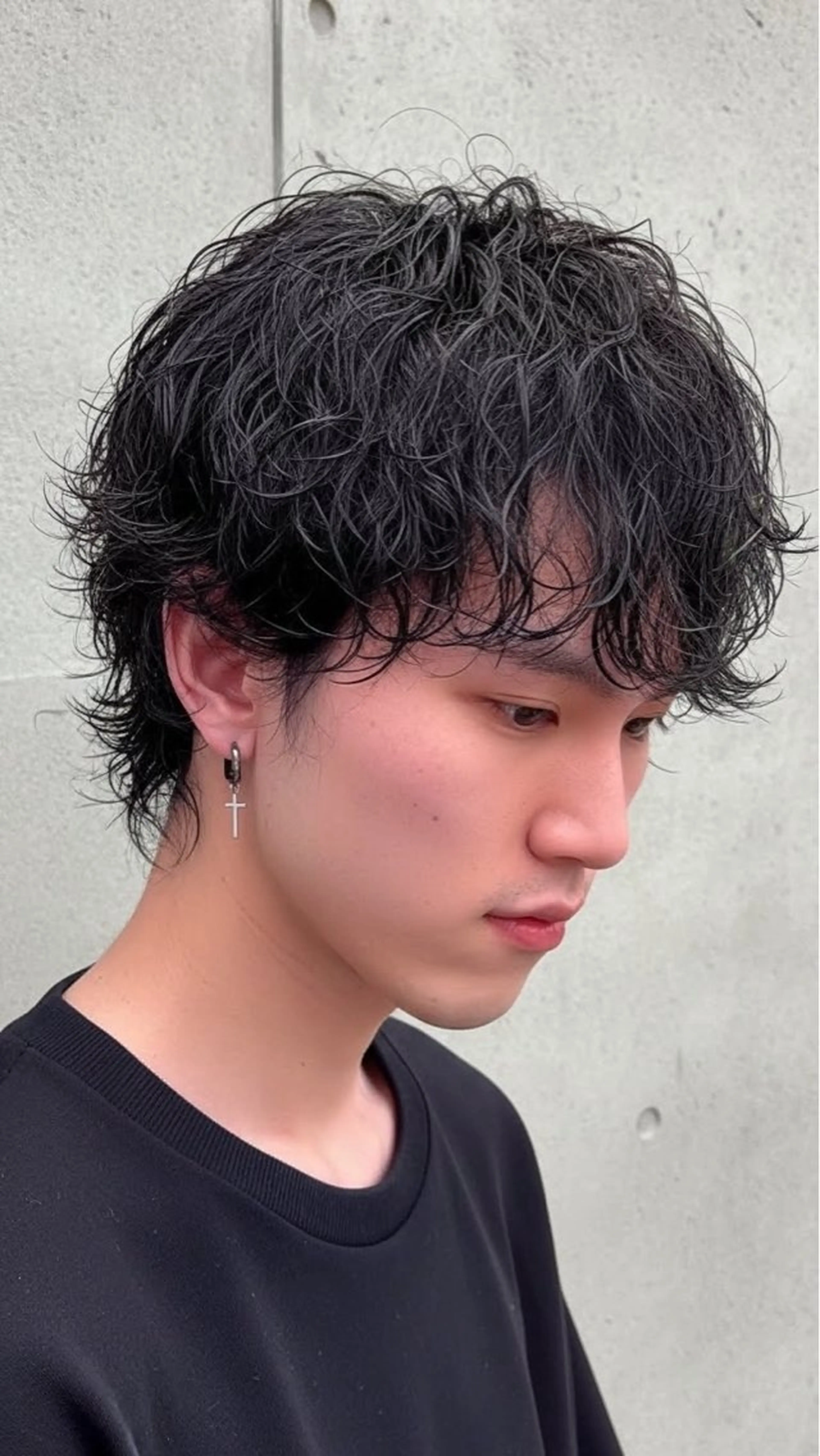 セミロング パーマ メンズ センターパート マッシュ メンズパーマ セミロングパーマ カット パーマ トリートメント 🔮メンズ縮毛矯正 毛流れパーマ💎竹永のヘアスタイル