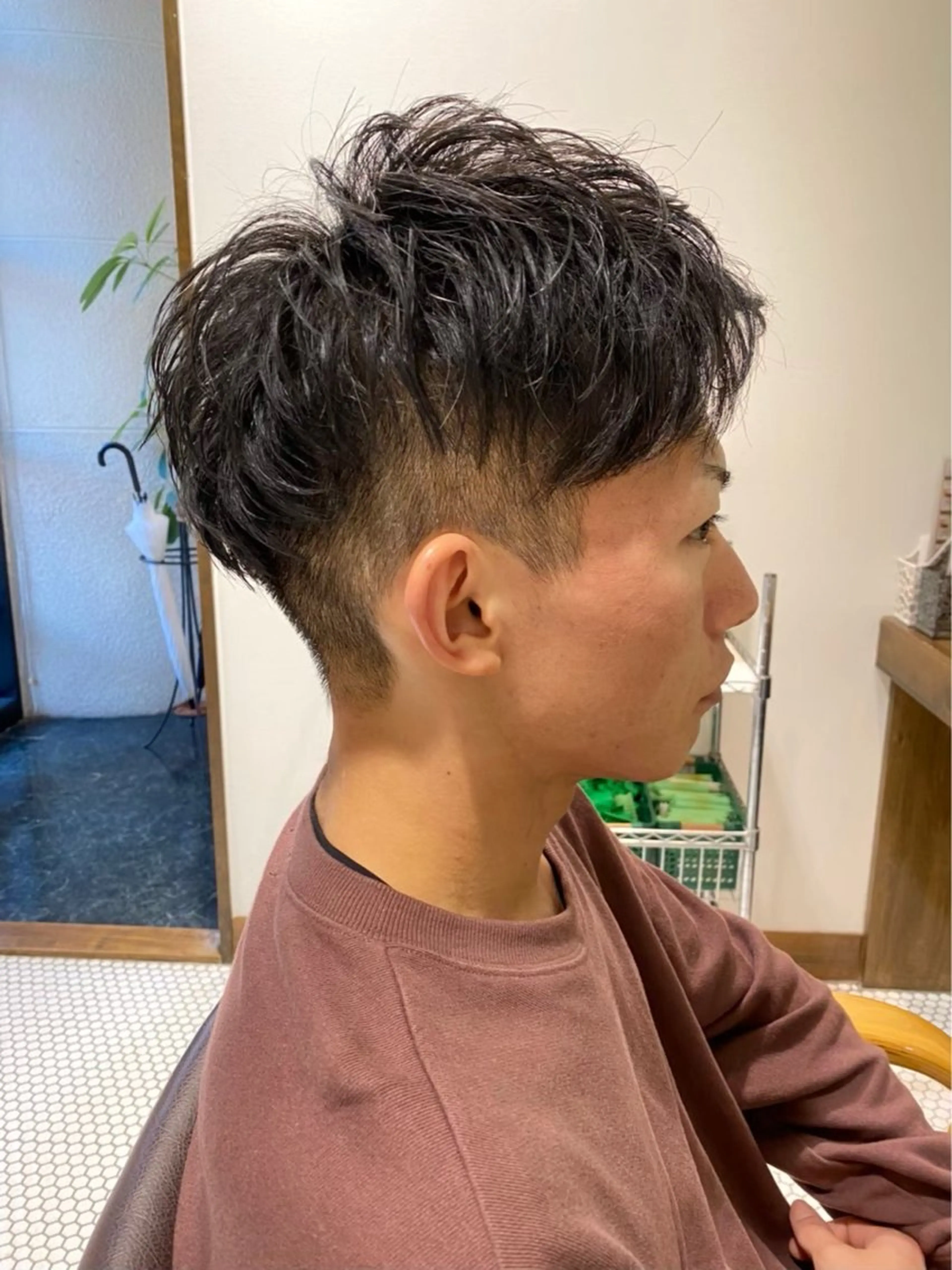 ショート メンズ ブリランチン愛知大学前所属・有田 波人のヘアスタイル