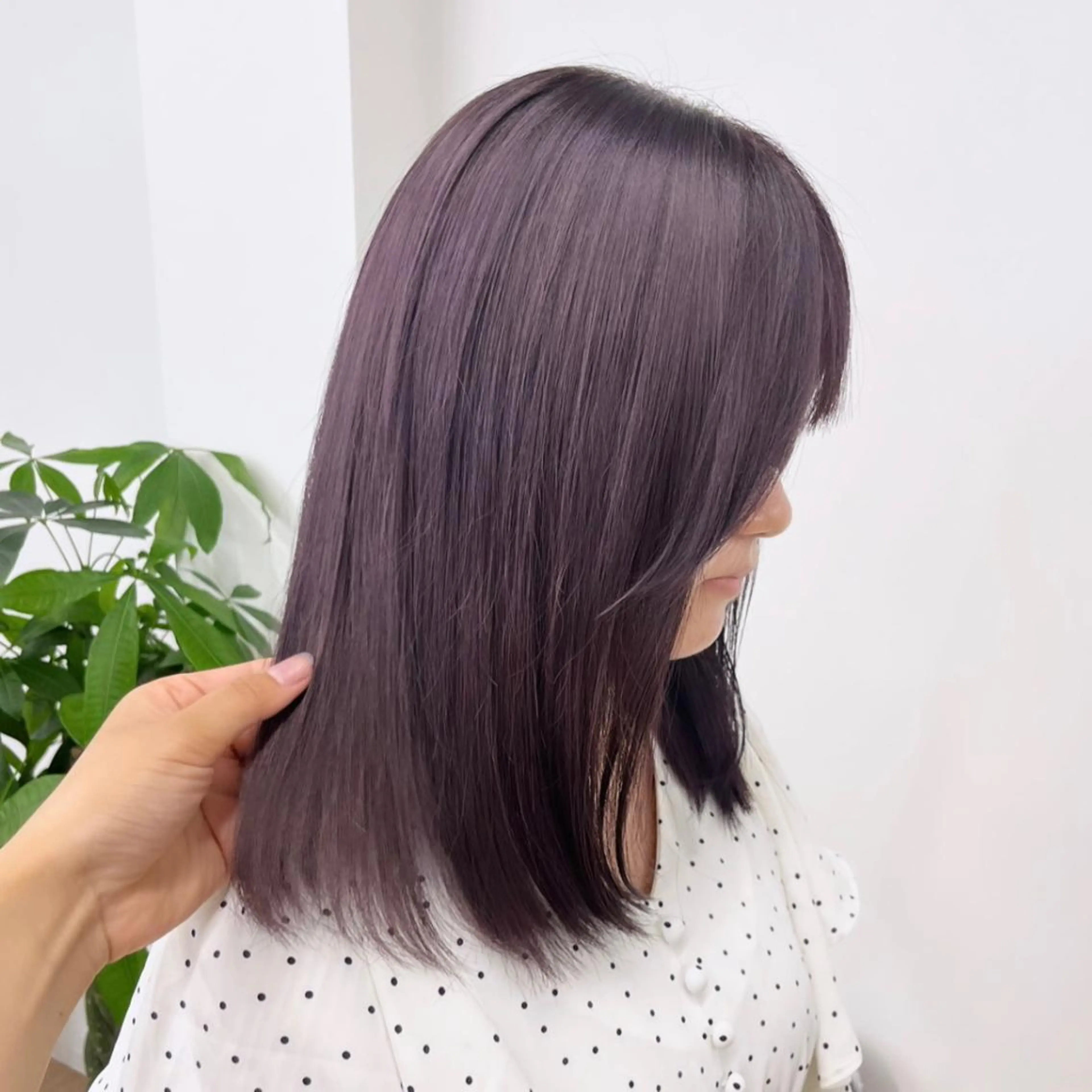 セミロング カラー ヘアアレンジ 成人式 結婚式・ブライダル ラベンダーカラー ラベンダーグレー 入学式 HIROKO / 透明感暖色カラー🎀のヘアスタイル