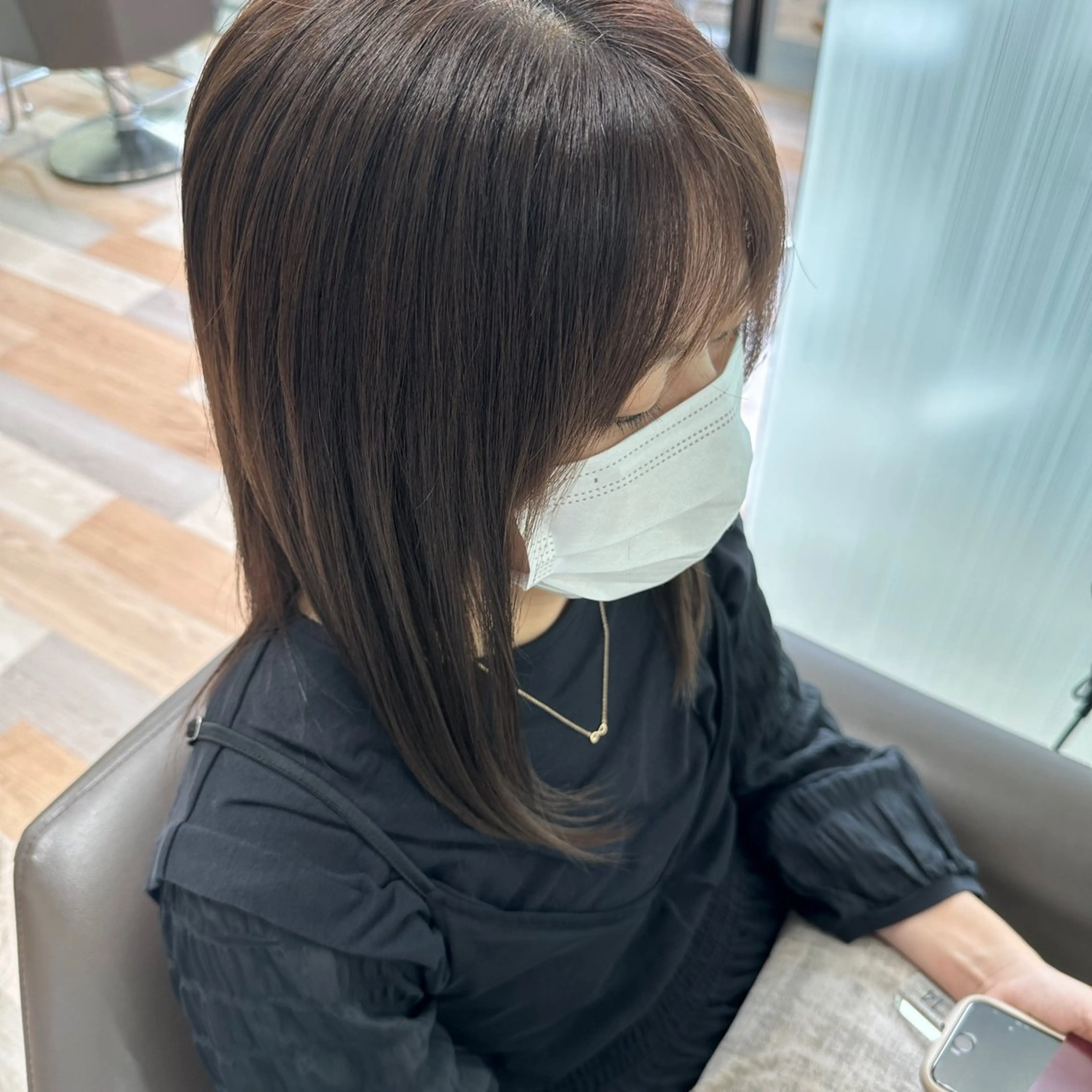 ミディアム カラー 透明感カラー グレージュ カット ヘアカラー 大人可愛いスタイル 提案✨佐藤純菜のヘアスタイル