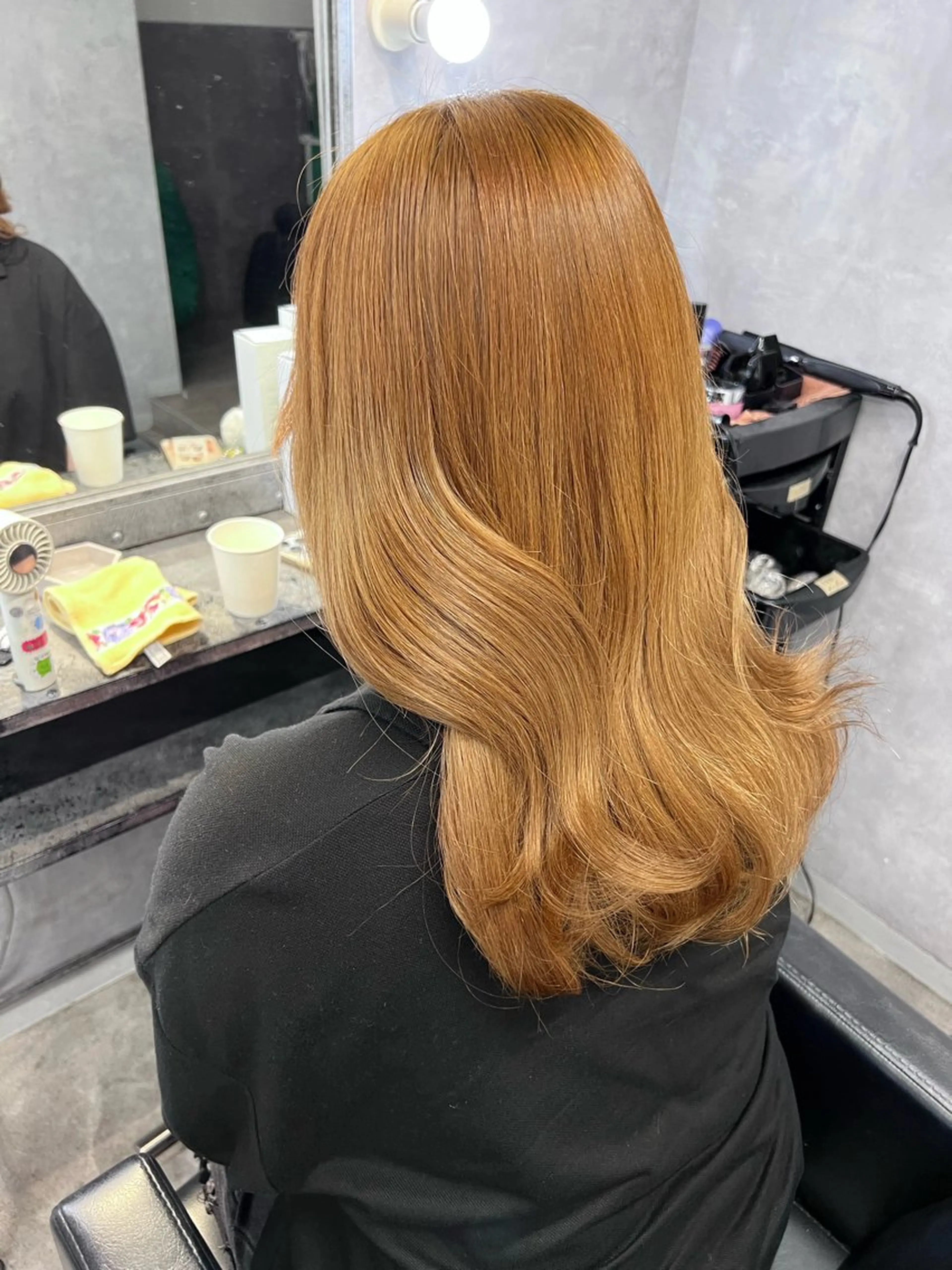 セミロング カラー ブリーチ ブリーチなしカラー カット ヘアカラー 透明感/レイヤー 🇰🇷tomonaのヘアスタイル