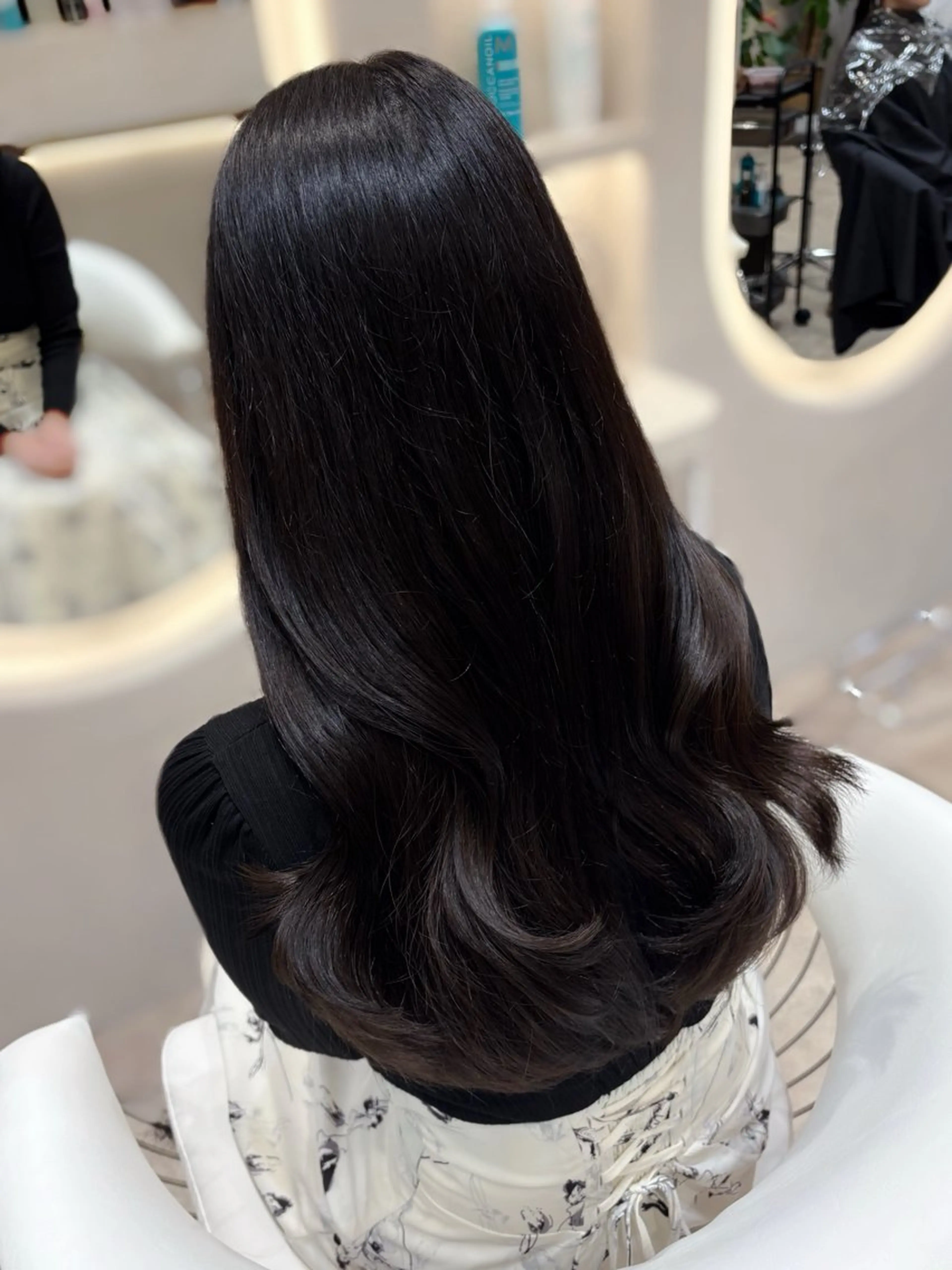 ロング ヘアカラー トリートメント 上品♡韓国レイヤー ‎🤍のの‎🤍のヘアスタイル