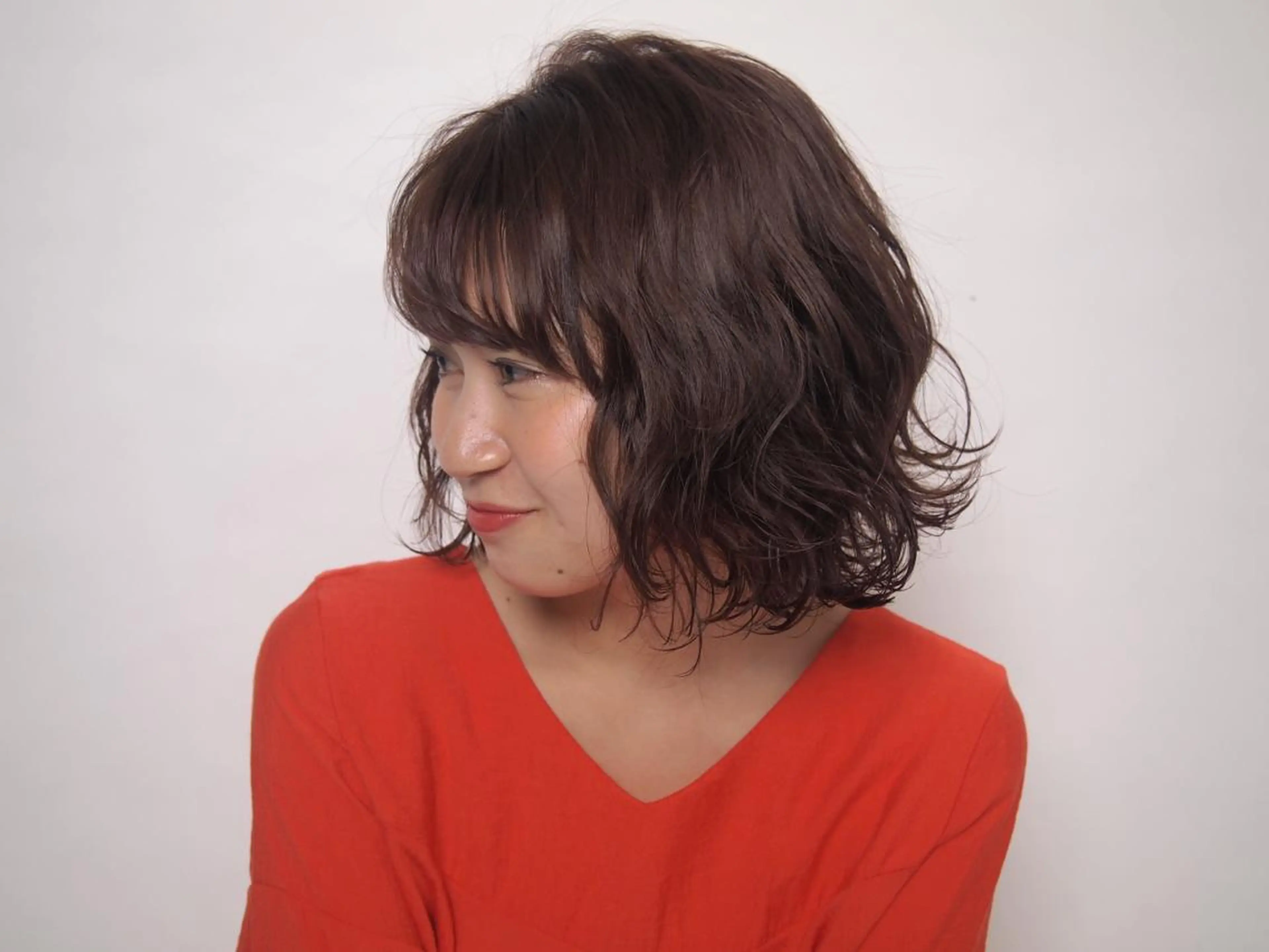 ショート パーマ ヘアアレンジ レイヤーカット 榎園 由美のヘアスタイル