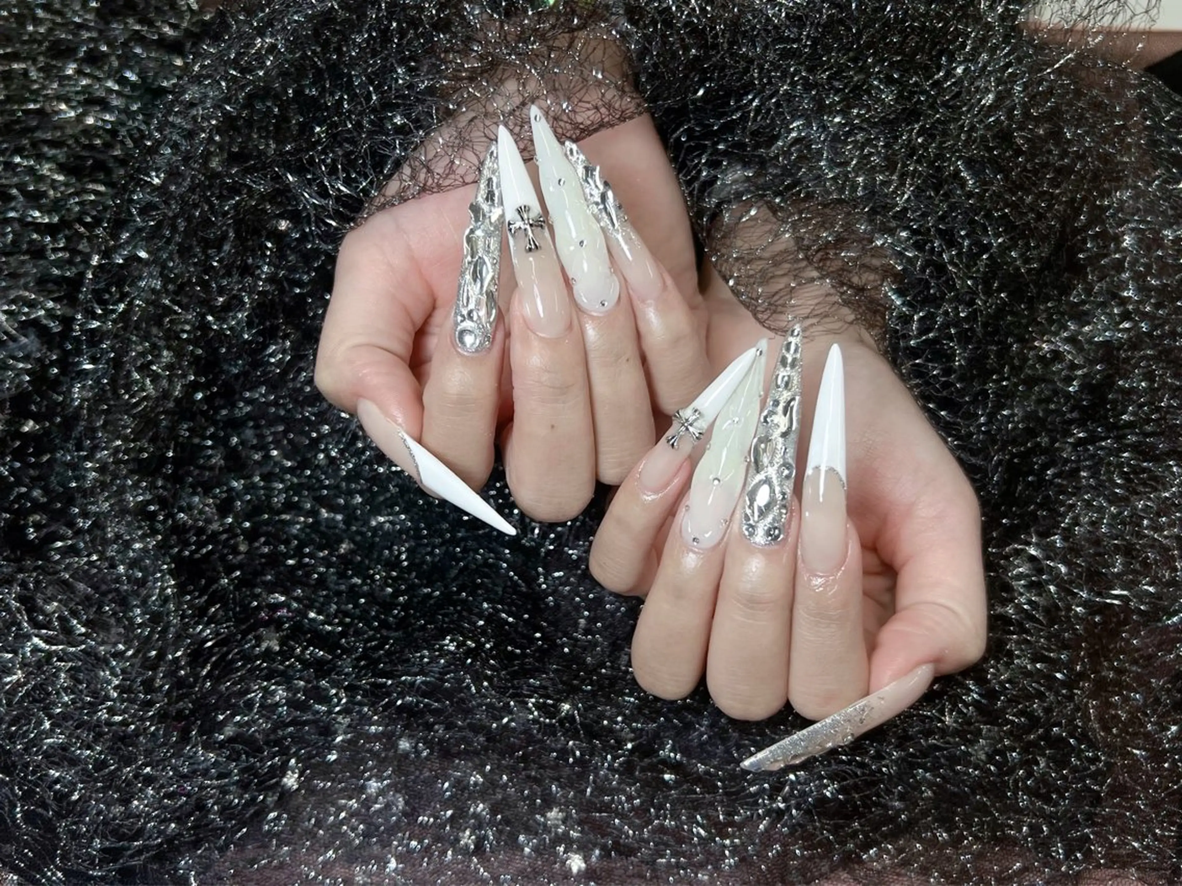 ネイル アートネイル 長さ出し ネイルチップ Lya Nail Salonのネイルデザイン